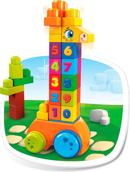 Foto 6 | Juego de Bloques Jirafa Fisher-Price Megablock GFG19 Multicolor 30 Piezas