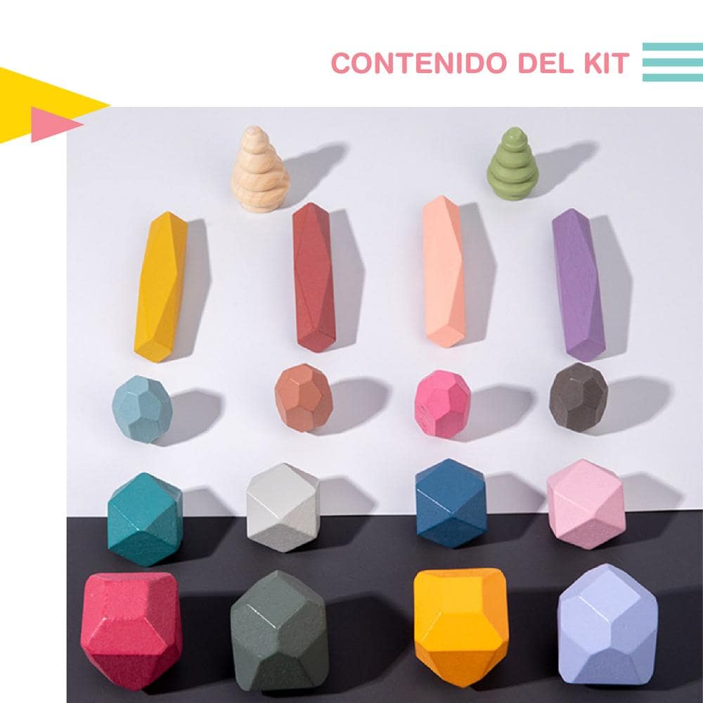 Piedras de madera online montessori