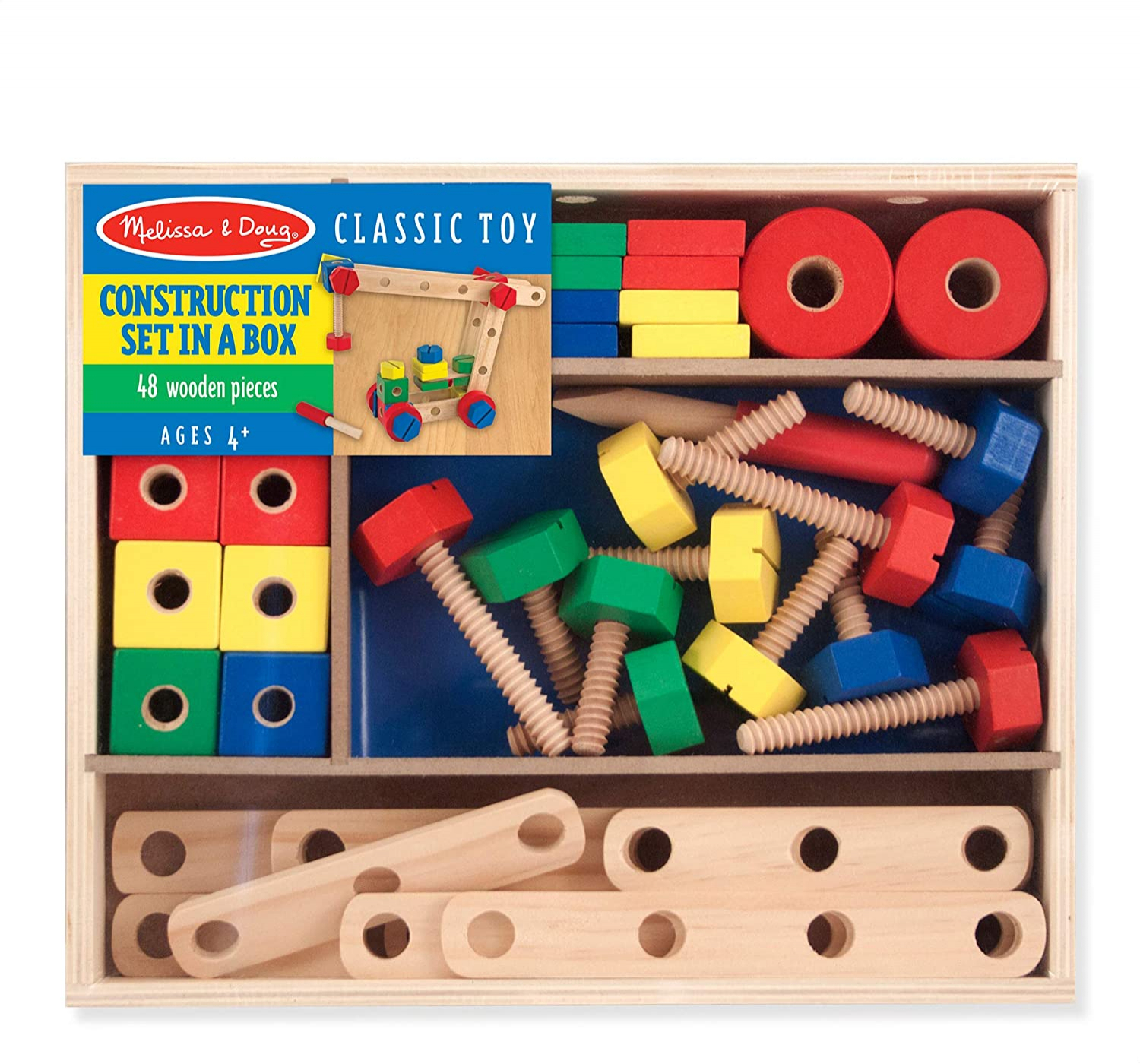 Venta Internacional - Set De Construcción Melissa & Doug Wooden 48 Piezas