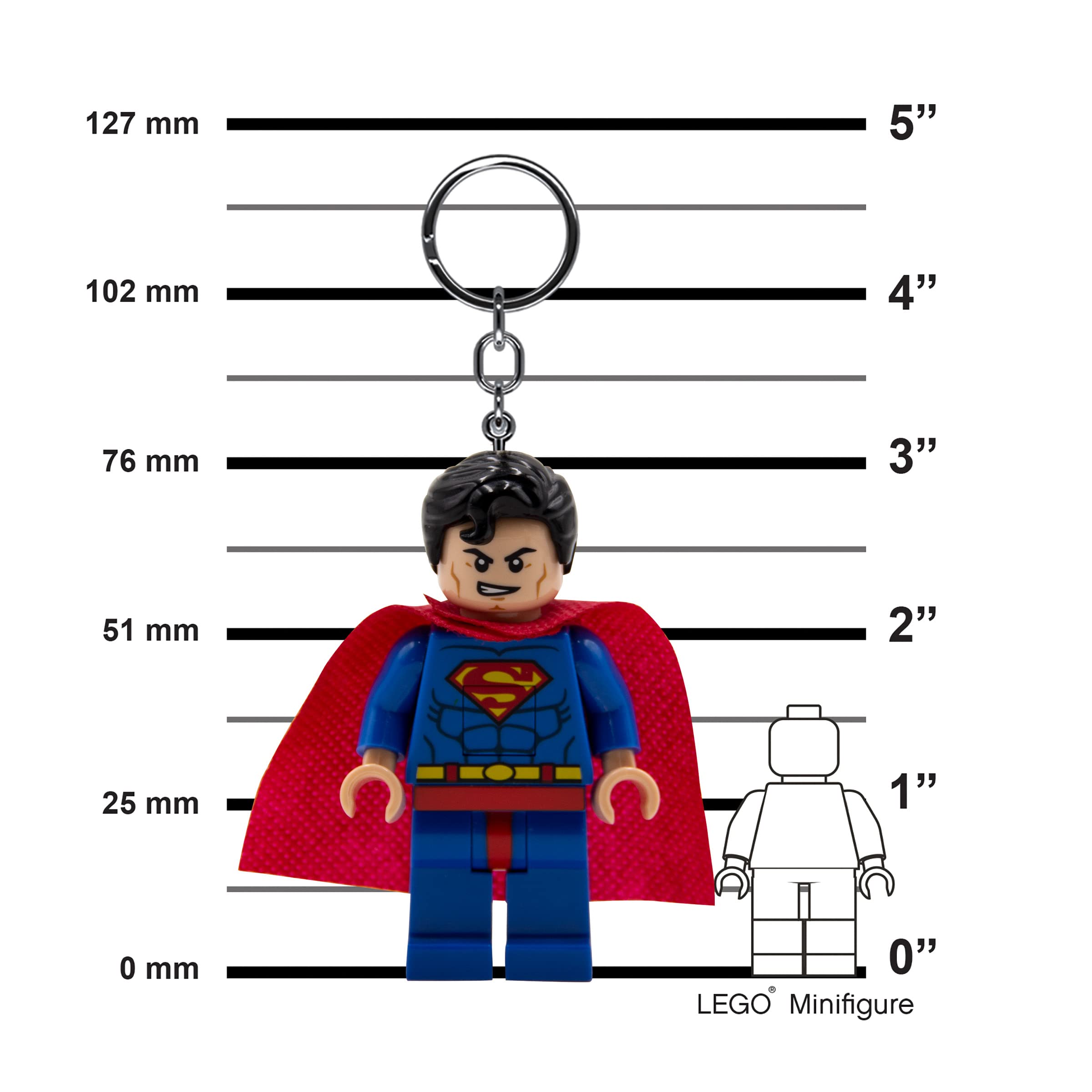 Foto 3 pulgar | Venta Internacional - Llavero Lego DC Super Héroes Superman de 3 cm con Led