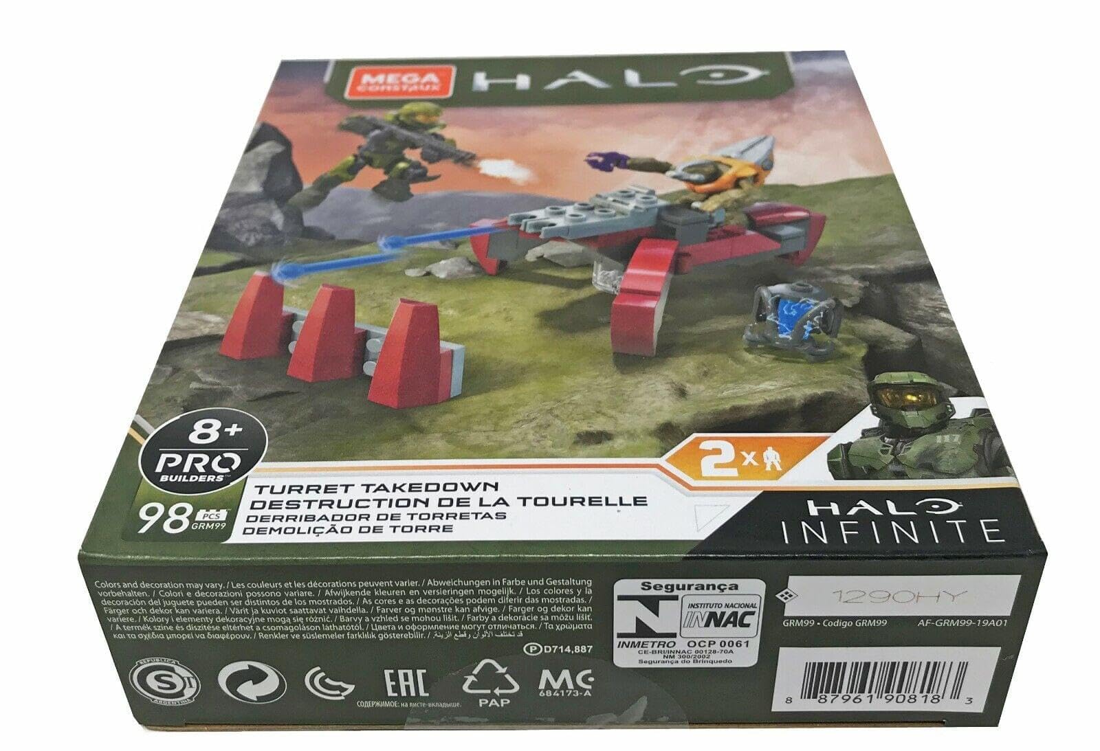 Foto 4 pulgar | Venta Internacional - Mega Construx Halo Infinite Turret Takedown 2 Figuras Pro Builder 98 Piezas