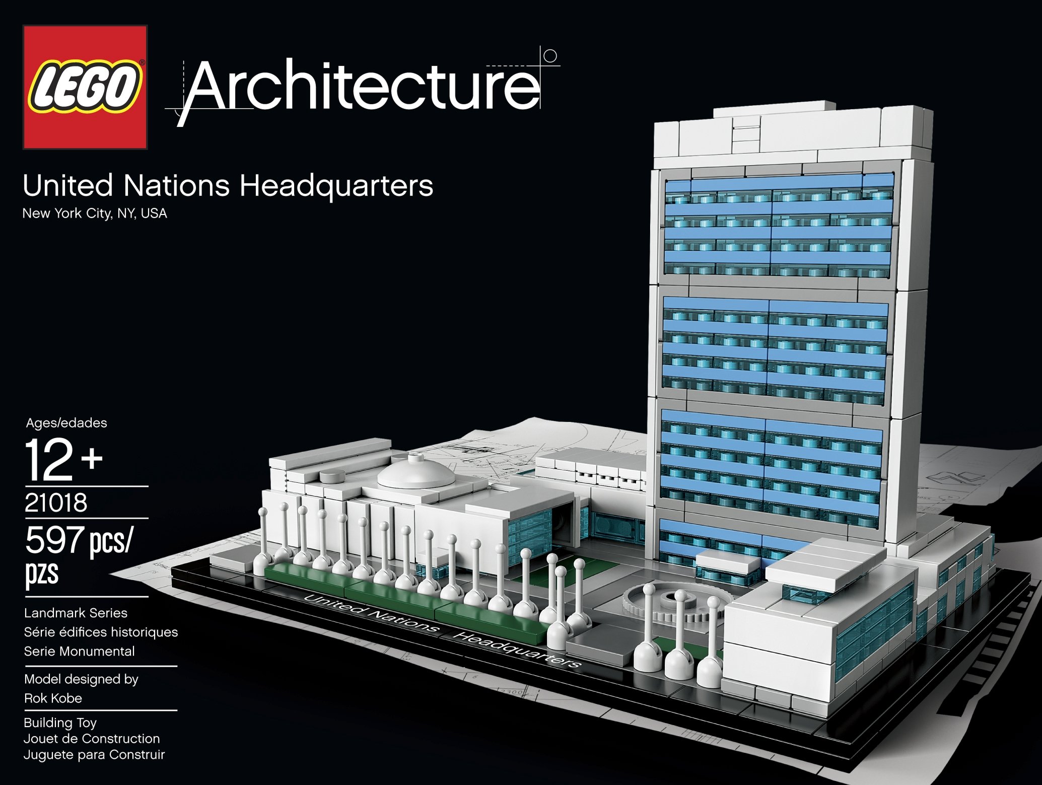 Venta Internacional - Lego Architecture Sede De Las Naciones Unidas 21018