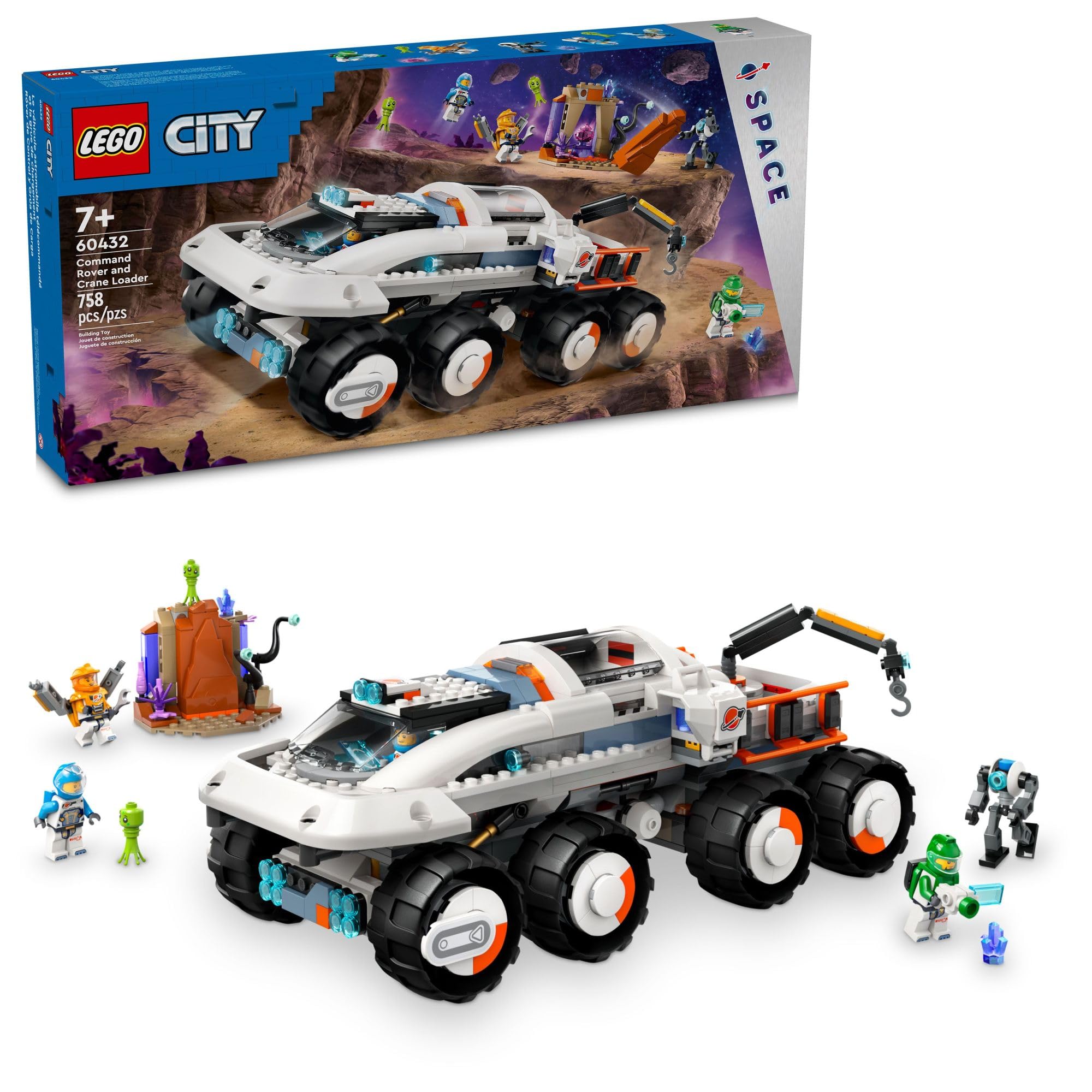 Venta Internacional - Set De Construcción De Juguetes Lego City Command Rover Y Crane Loader