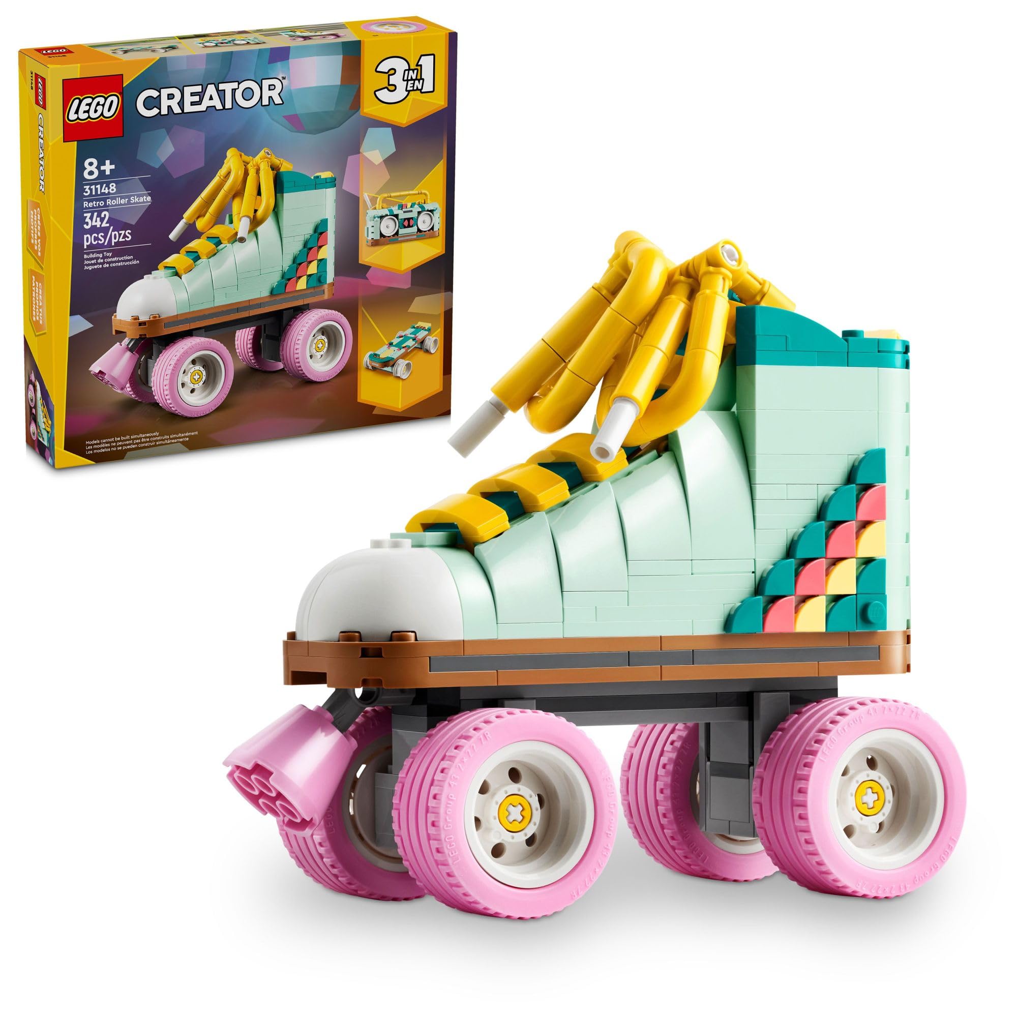 Venta Internacional - Kit De Construcción Lego Creator 3 En 1 Retro Roller Skate 31148