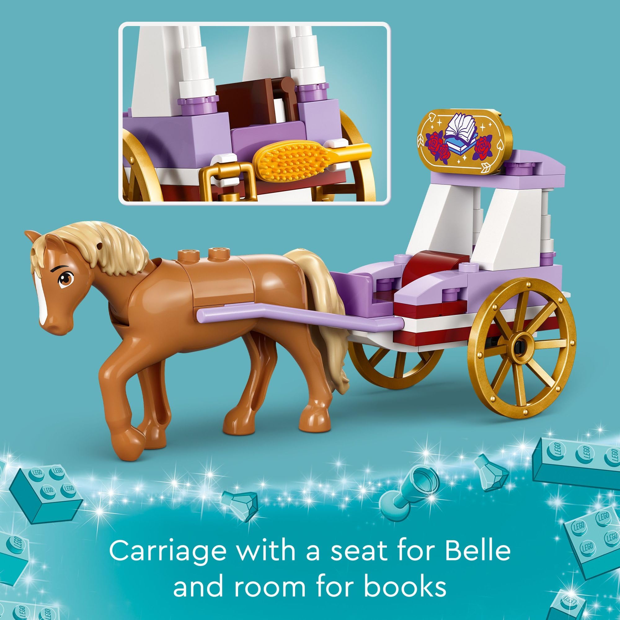 Foto 4 pulgar | Venta Internacional - Juguete De Construcción Lego Disney Princess Belle's Storytime Horse