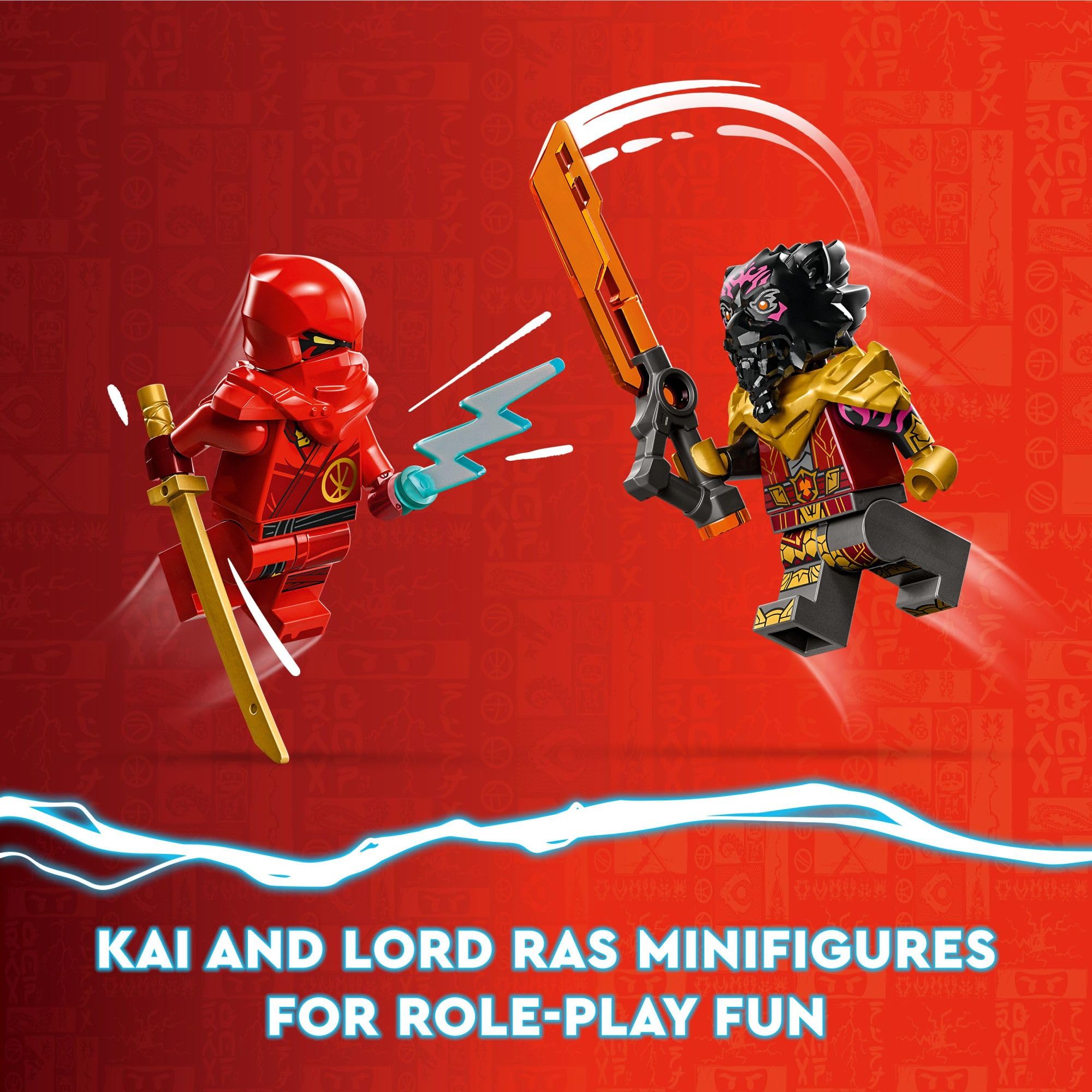 Foto 5 pulgar | Venta Internacional - Set De Juguetes De Construcción Lego Ninjago Kai And Ras Para Coche Y Bicicleta