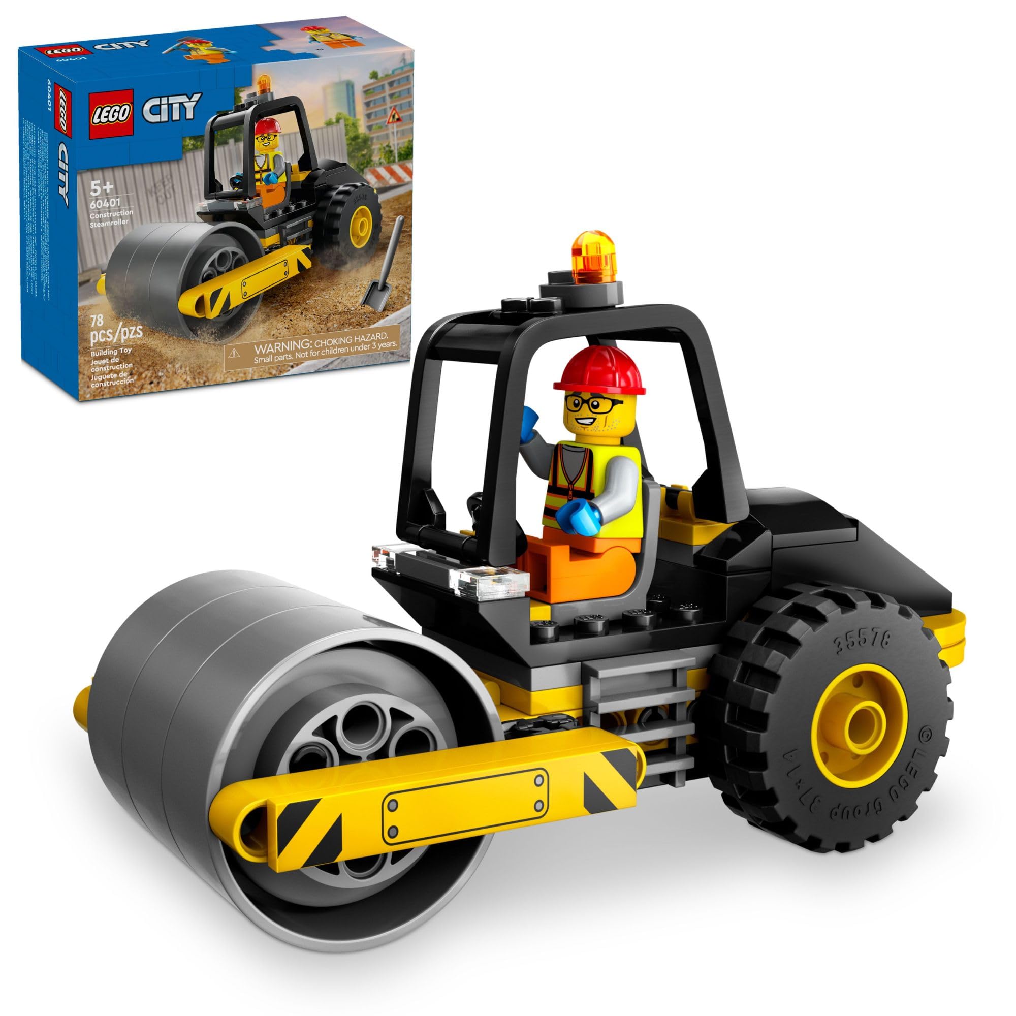 Foto 2 pulgar | Venta Internacional - Juguete De Construcción Lego City Construction Steamroller 60401