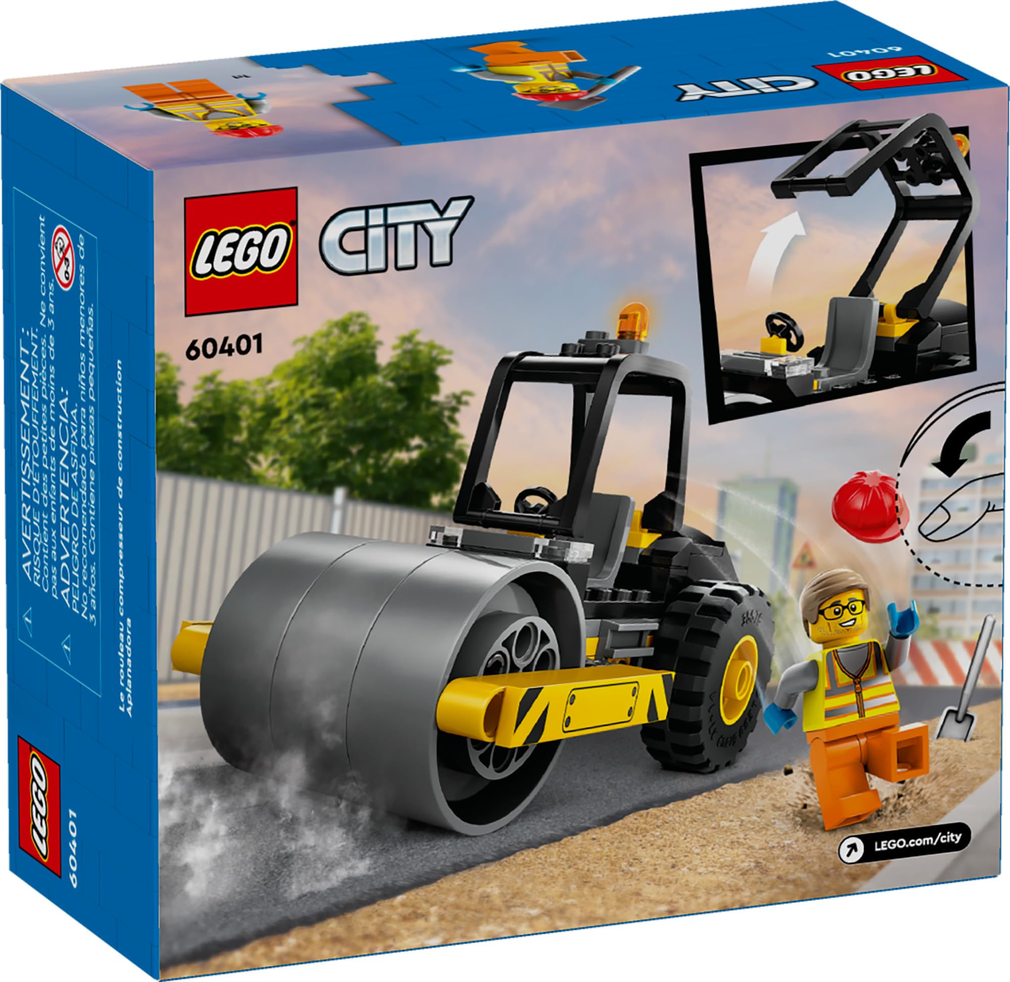 Foto 7 pulgar | Venta Internacional - Juguete De Construcción Lego City Construction Steamroller 60401