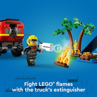 Foto 3 | Venta Internacional - Camión De Bomberos Lego City 4x4 De Juguete Con Bote De Rescate Para Niños Mayores De 5 Años