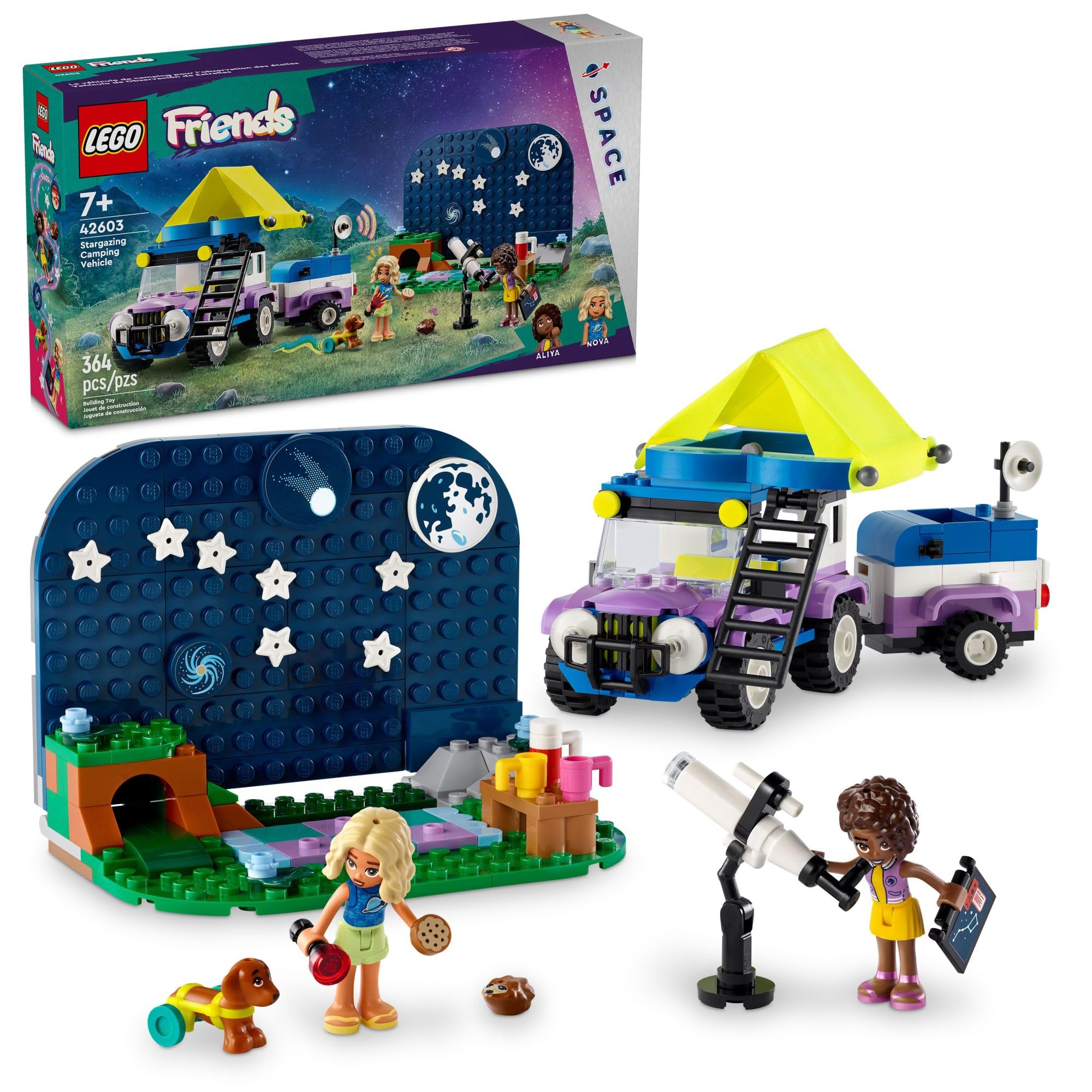 Foto 2 pulgar | Venta Internacional - Vehículo De Camping Lego Friends Stargazing De Juguete Con 2 Minimuñecas