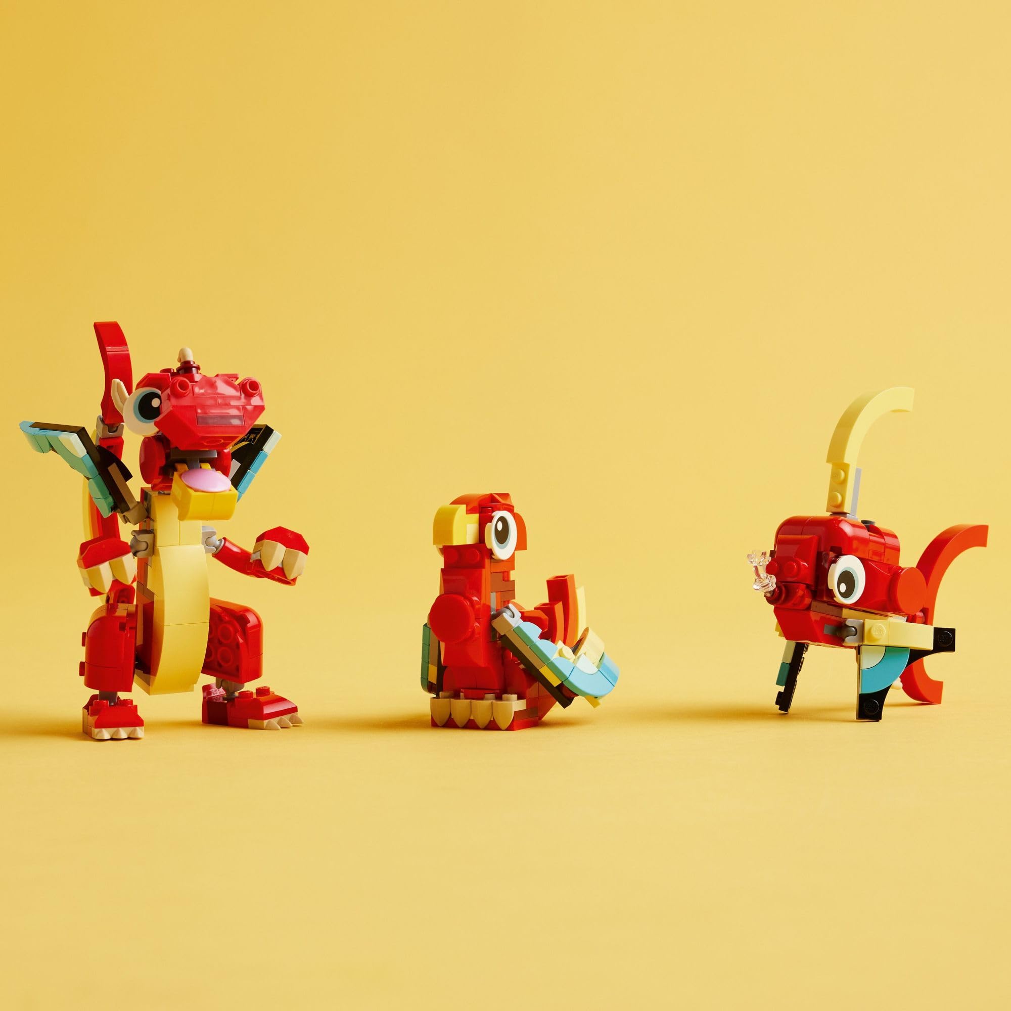 Foto 5 pulgar | Venta Internacional - El Dragón Rojo 3 En 1 De Toy Lego Creator Se Transforma En Pez Y Ph