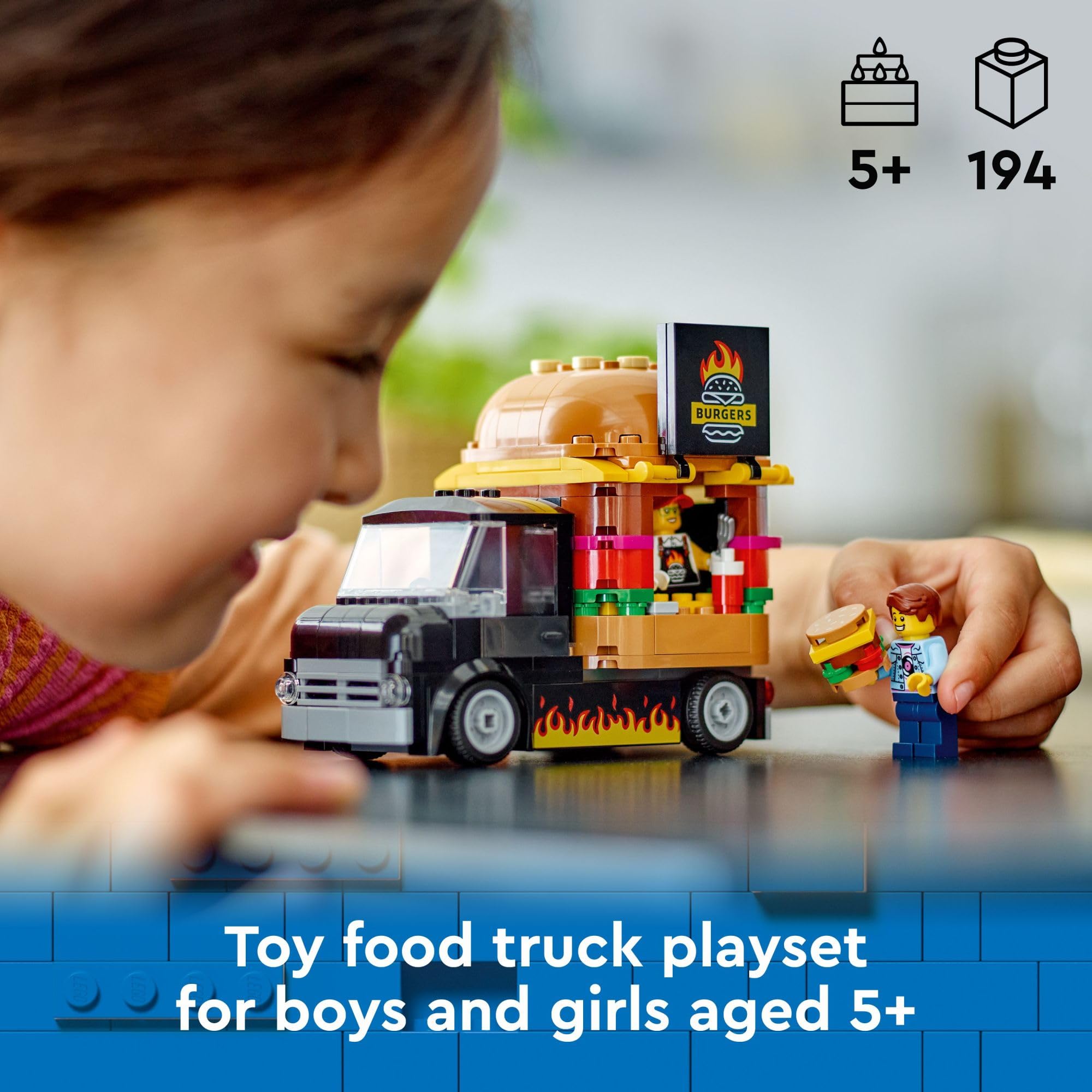 Foto 3 pulgar | Venta Internacional - Set De Construcción De Juguetes Lego City Burger Truck 60404 Para Niños Mayores De 5 Años