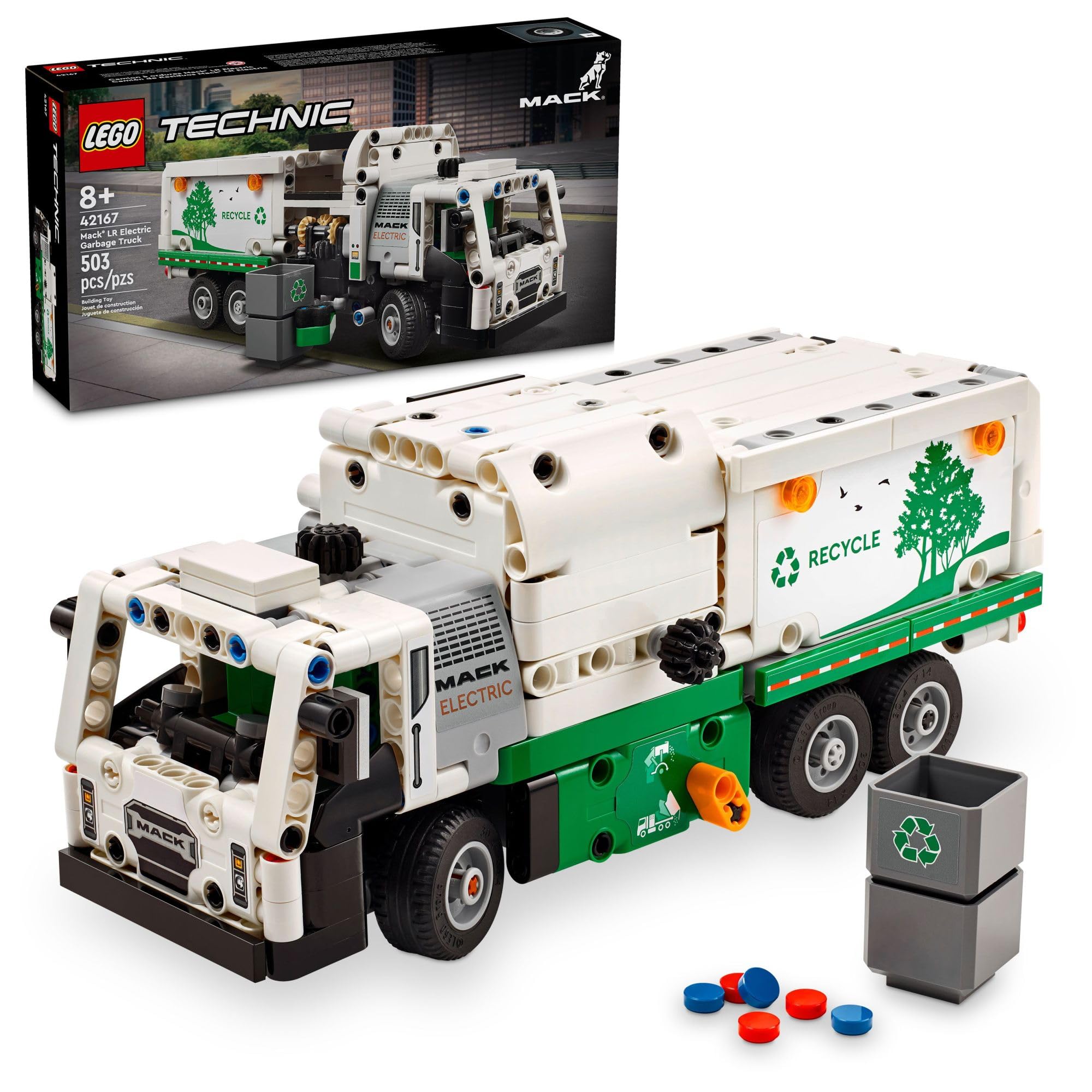 Venta Internacional - Camión De Basura Eléctrico Toy Lego Technic Mack Lr 42167 $1,085