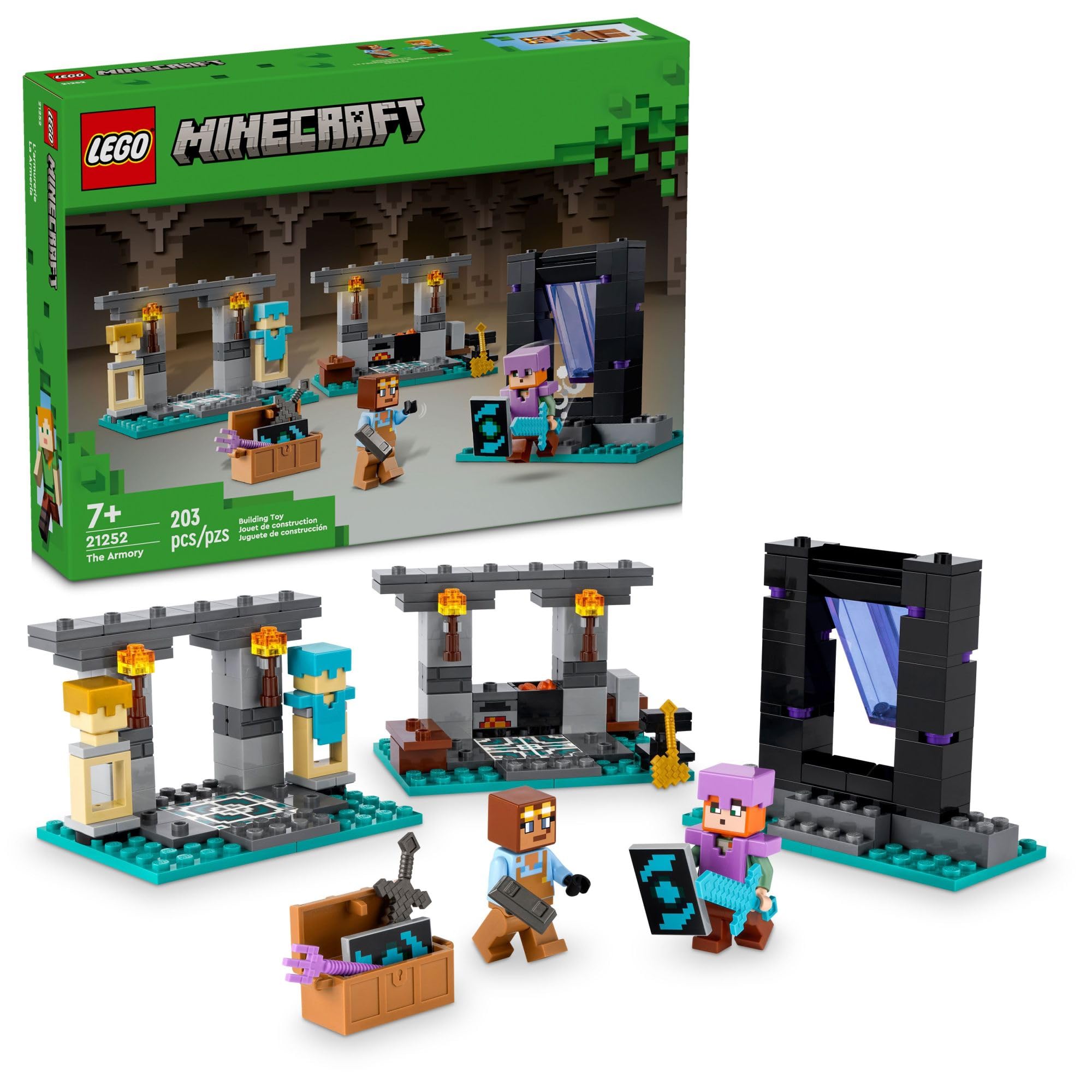 Venta Internacional - Set De Construcción Lego Minecraft The Armory 21252 203 Piezas $675