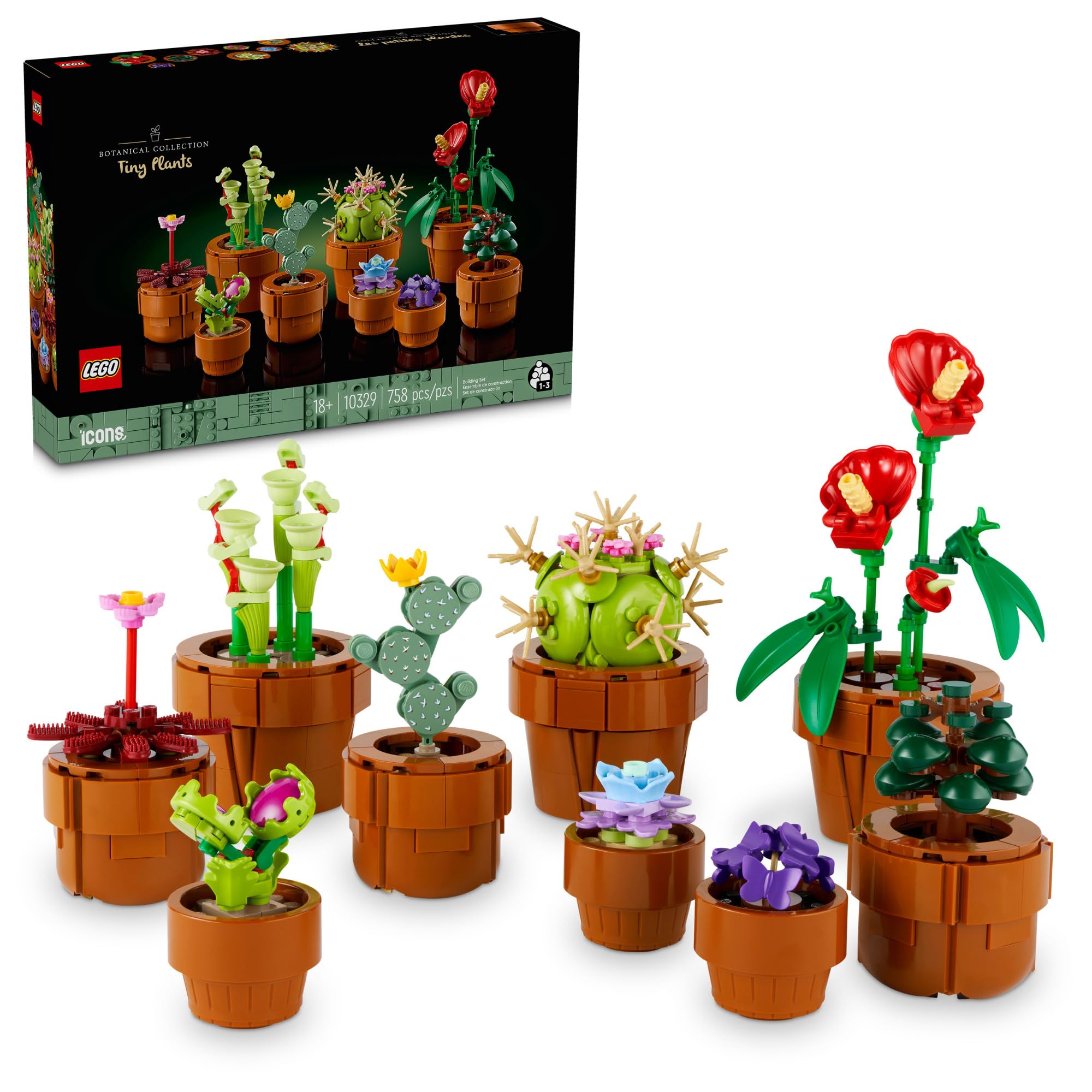 Foto 2 pulgar | Venta Internacional - Set De Construcción Lego Icons Tiny Plants Con 9 Plantas 10329