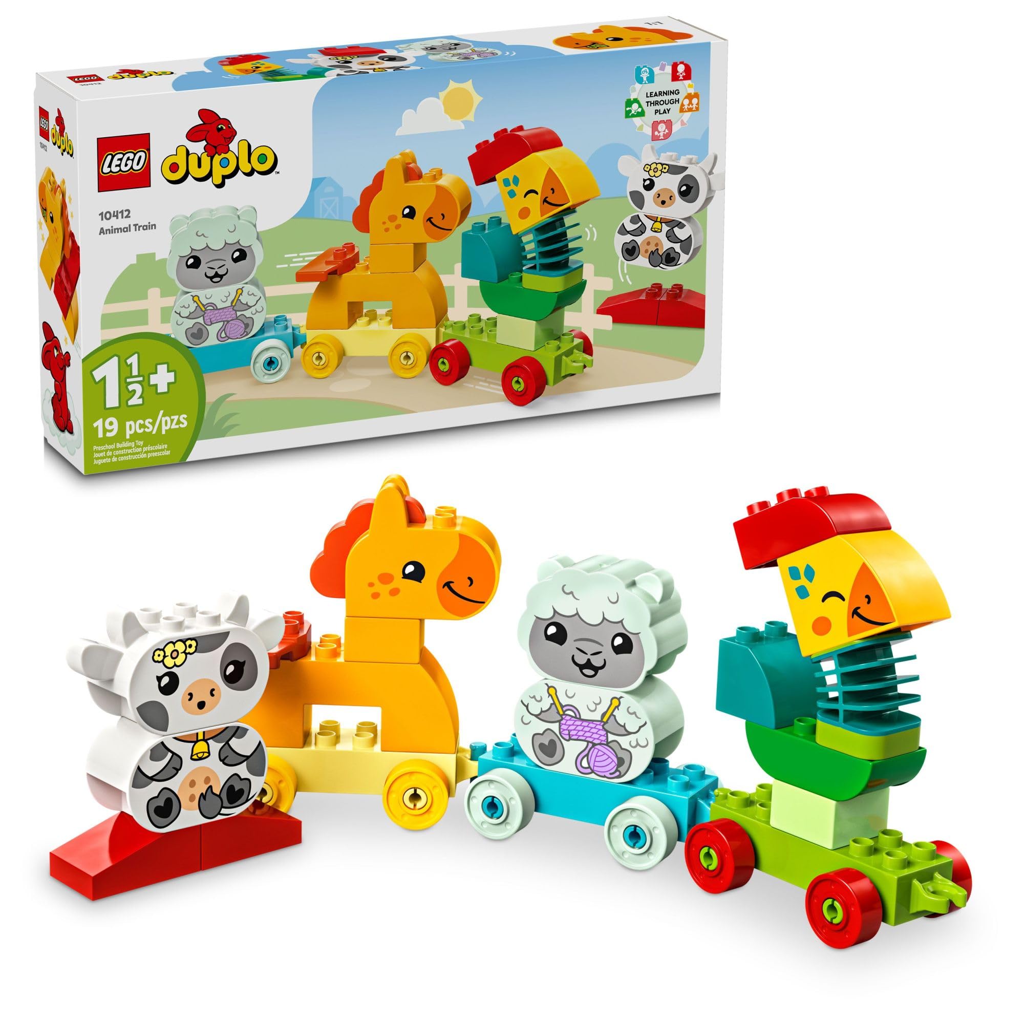 Venta Internacional - Set De Construcción Lego Duplo My First Animal Train Con 4 Figuras