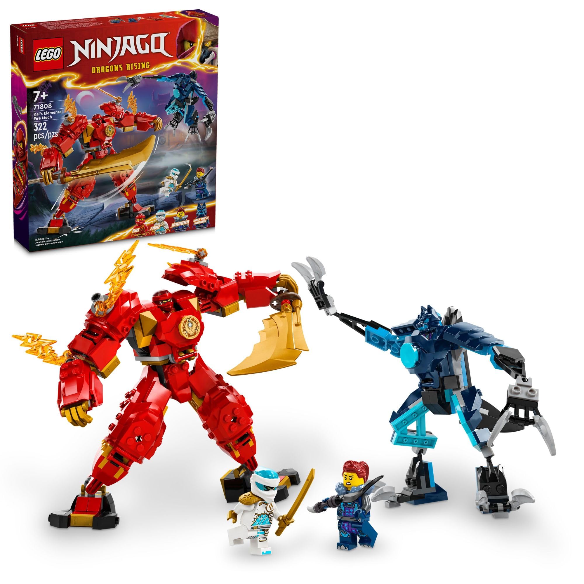 Foto 2 pulgar | Venta Internacional - Figura De Acción Lego Ninjago Kai's Elemental Fire Mech 71808