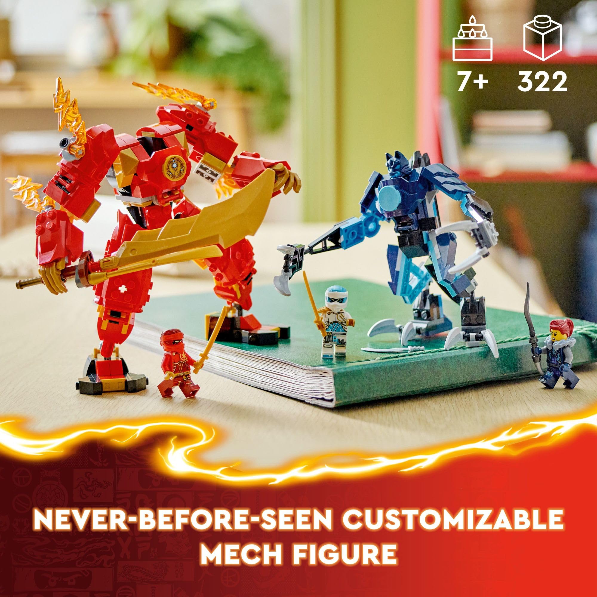 Foto 2 | Venta Internacional - Figura De Acción Lego Ninjago Kai's Elemental Fire Mech 71808