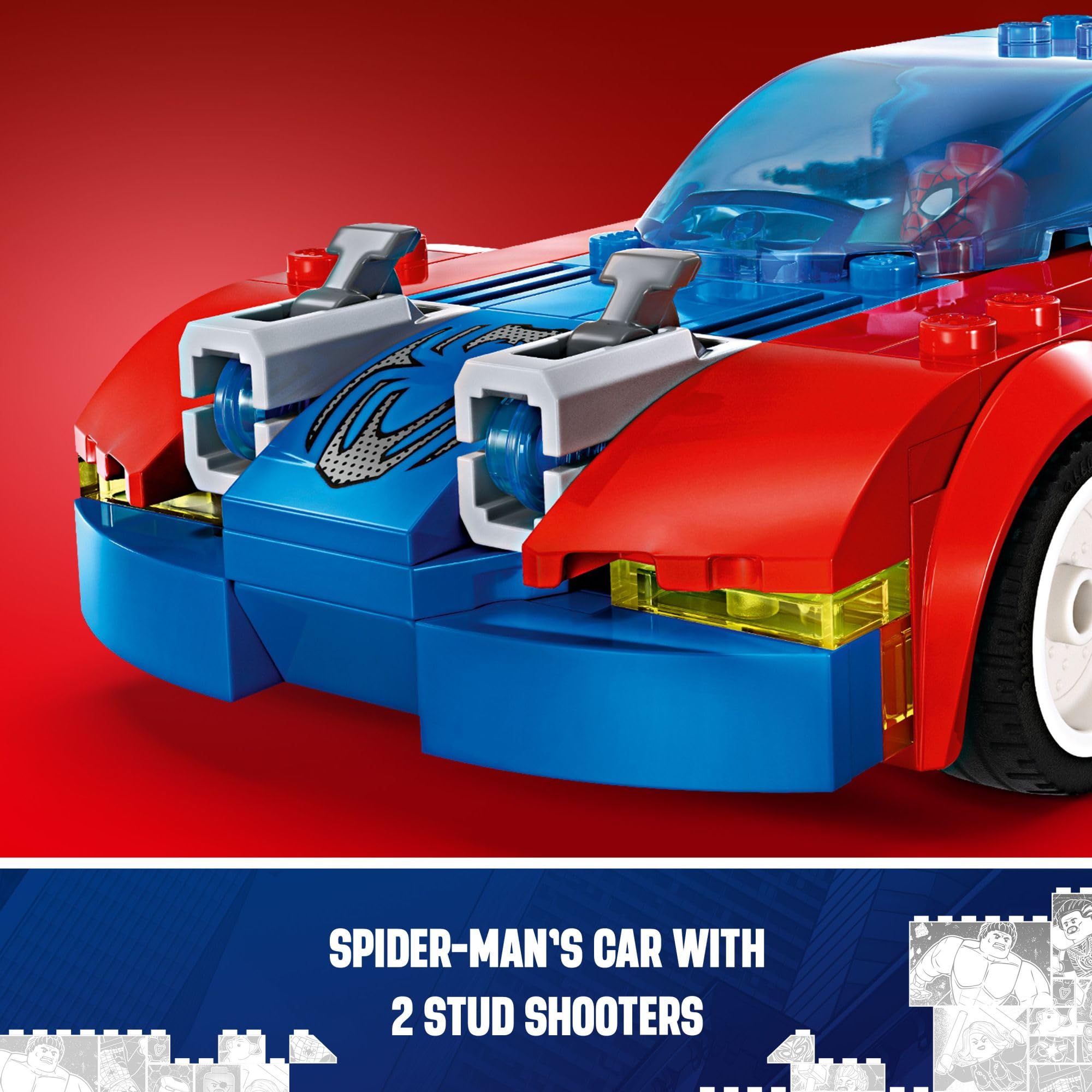 Foto 3 | Venta Internacional - Juguete De Construcción Lego Marvel Spider-man Race Car & Venom