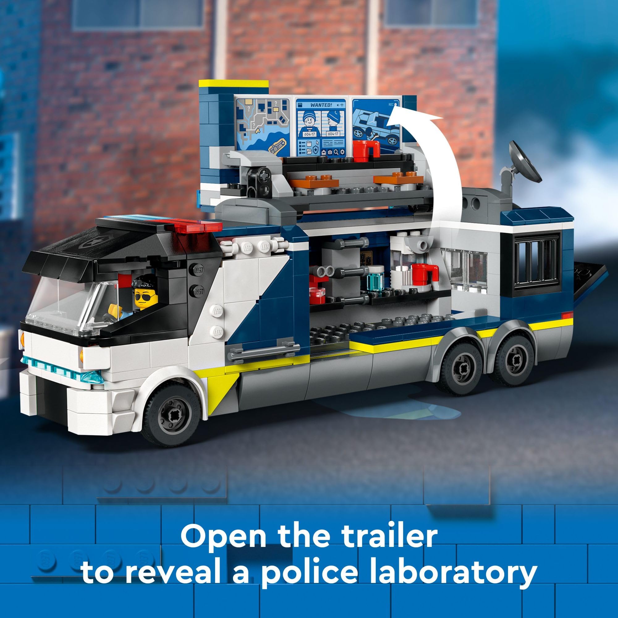 Foto 4 pulgar | Venta Internacional - Camión Móvil De Laboratorio Criminalístico Lego City Police De Juguete Con Minifiguras