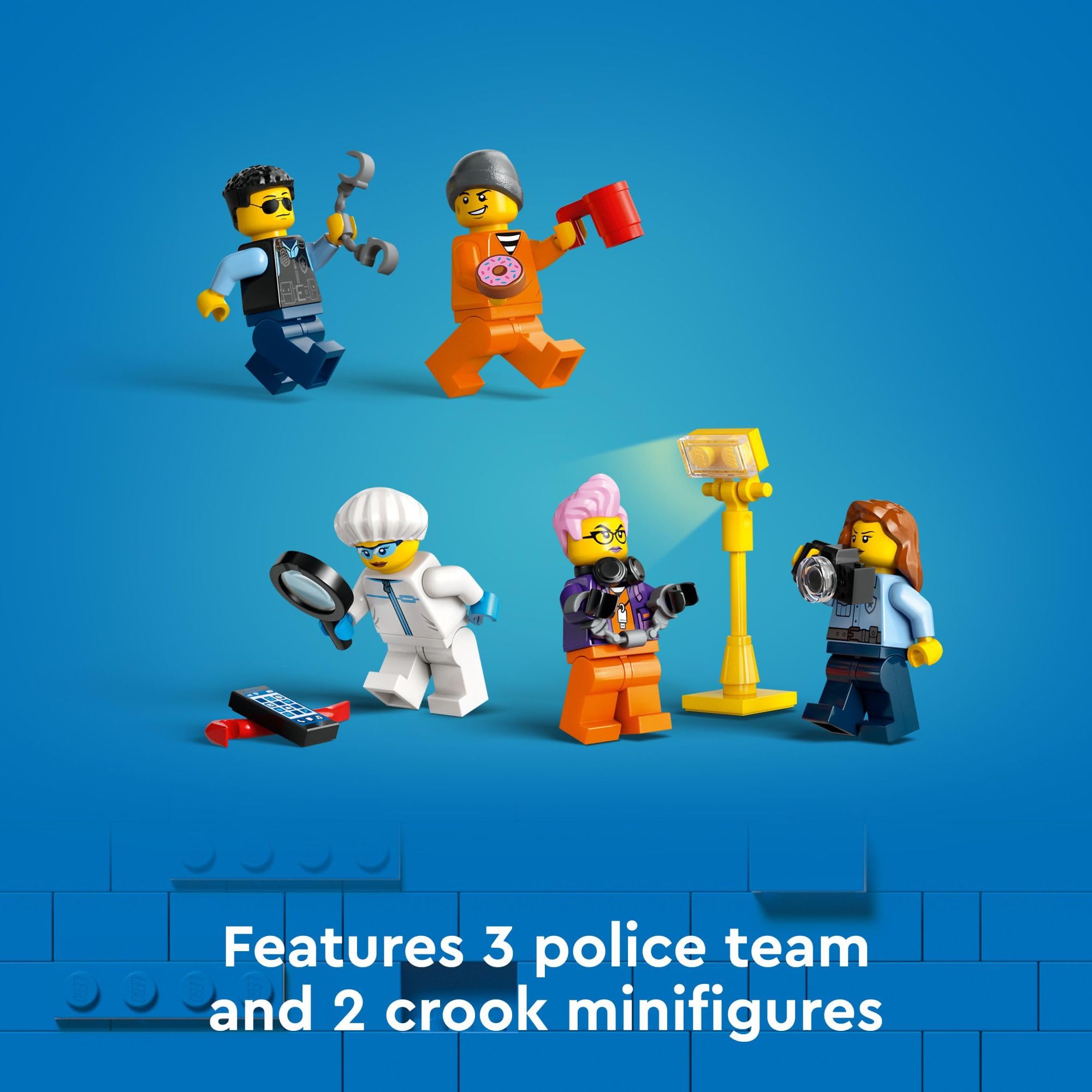 Foto 7 pulgar | Venta Internacional - Camión Móvil De Laboratorio Criminalístico Lego City Police De Juguete Con Minifiguras