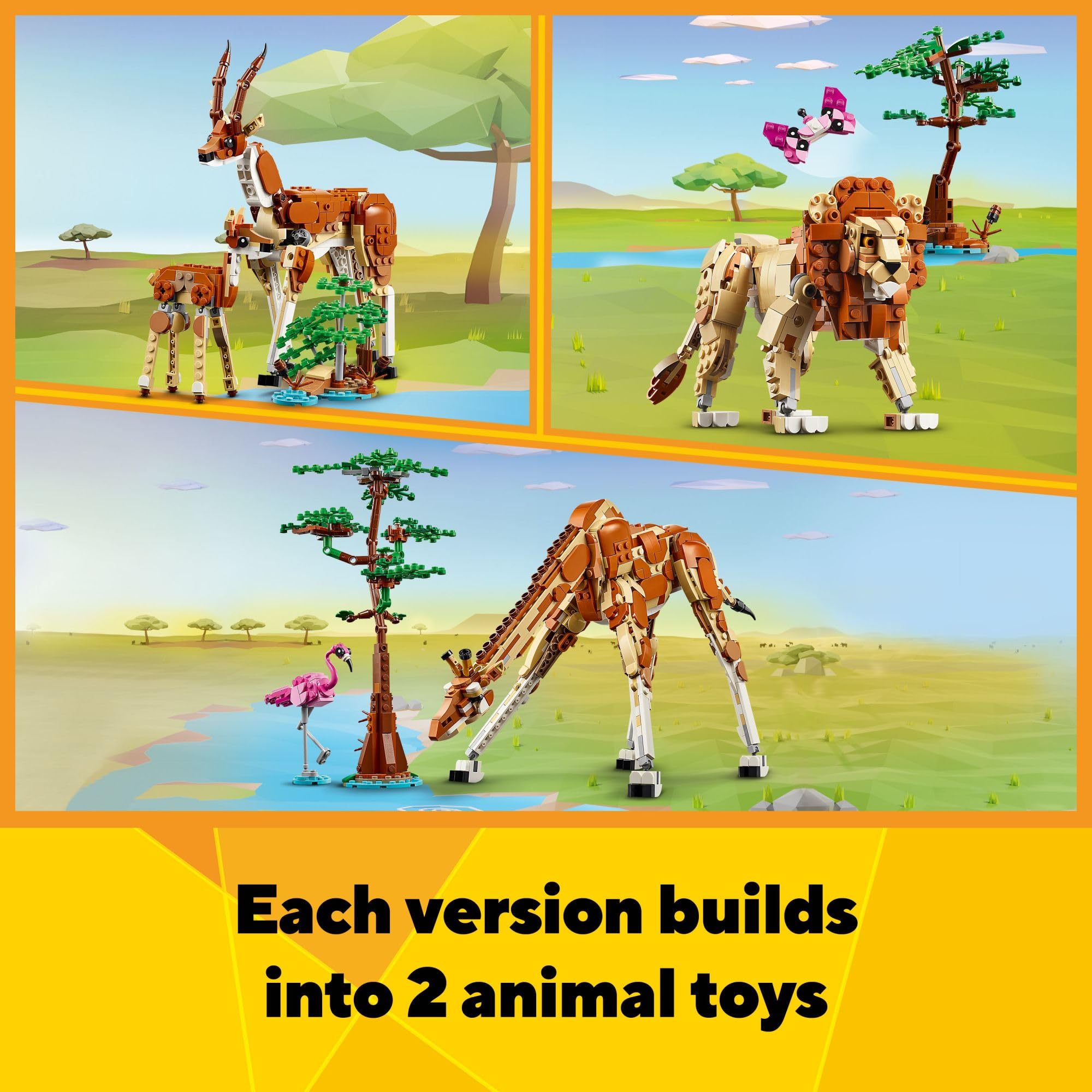 Foto 5 | Venta Internacional - Set De Construcción Lego Creator 3 En 1 Wild Safari Animals 31150