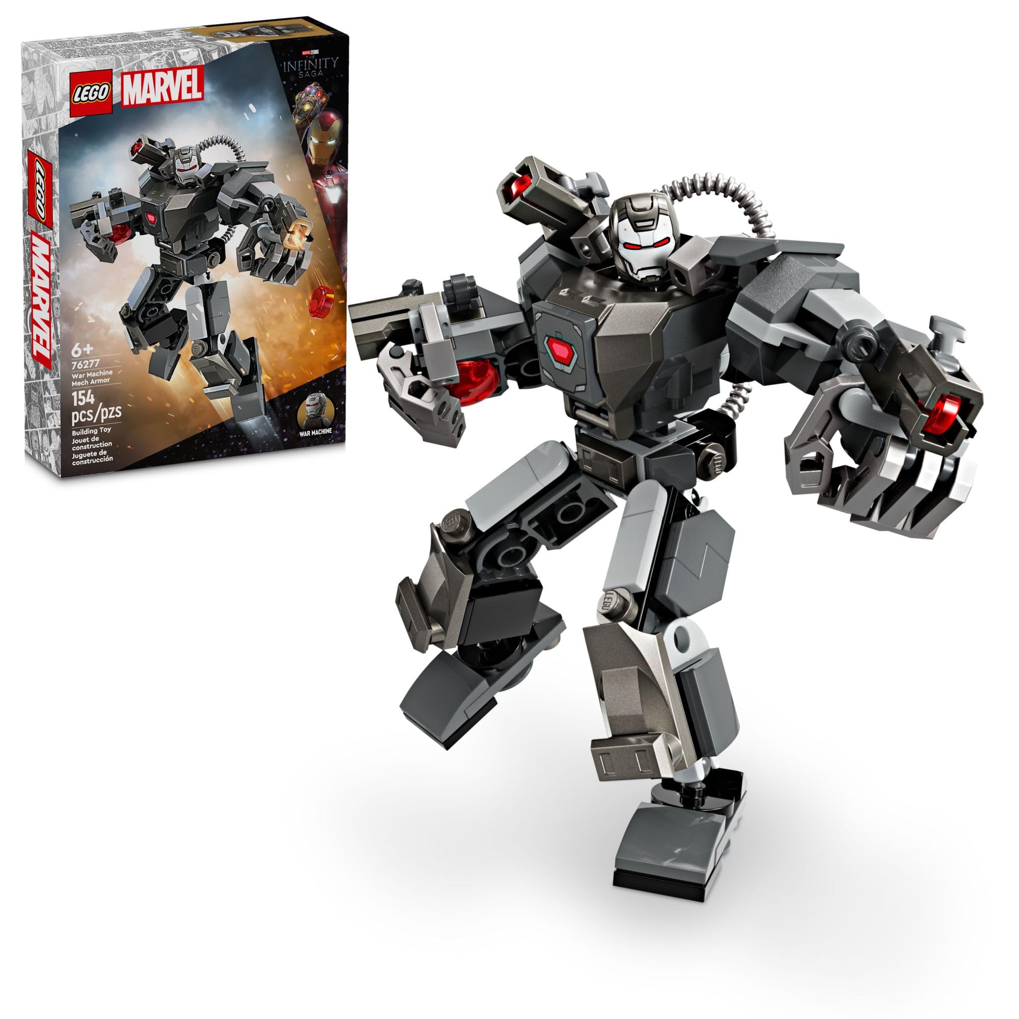 Foto 2 pulgar | Venta Internacional - Armadura Mecánica De Juguete Lego Marvel War Machine Con 3 Tiradores