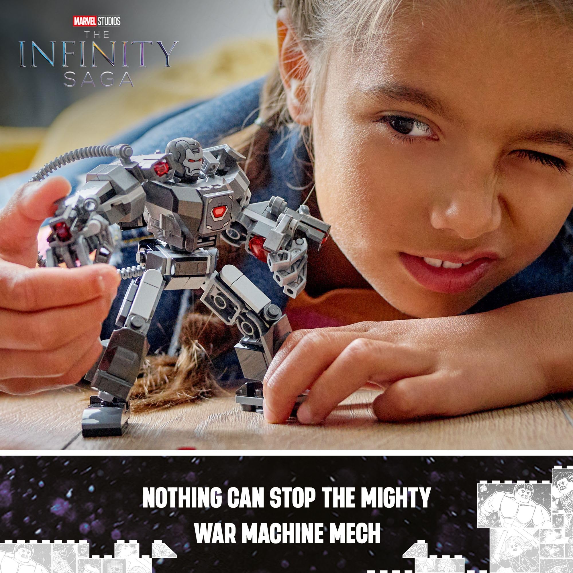 Foto 2 | Venta Internacional - Armadura Mecánica De Juguete Lego Marvel War Machine Con 3 Tiradores