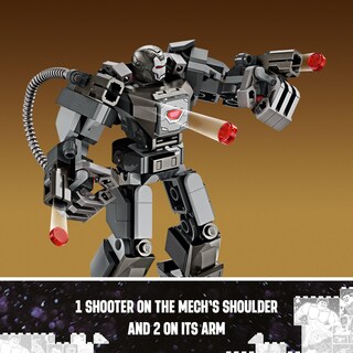 Foto 5 | Venta Internacional - Armadura Mecánica De Juguete Lego Marvel War Machine Con 3 Tiradores