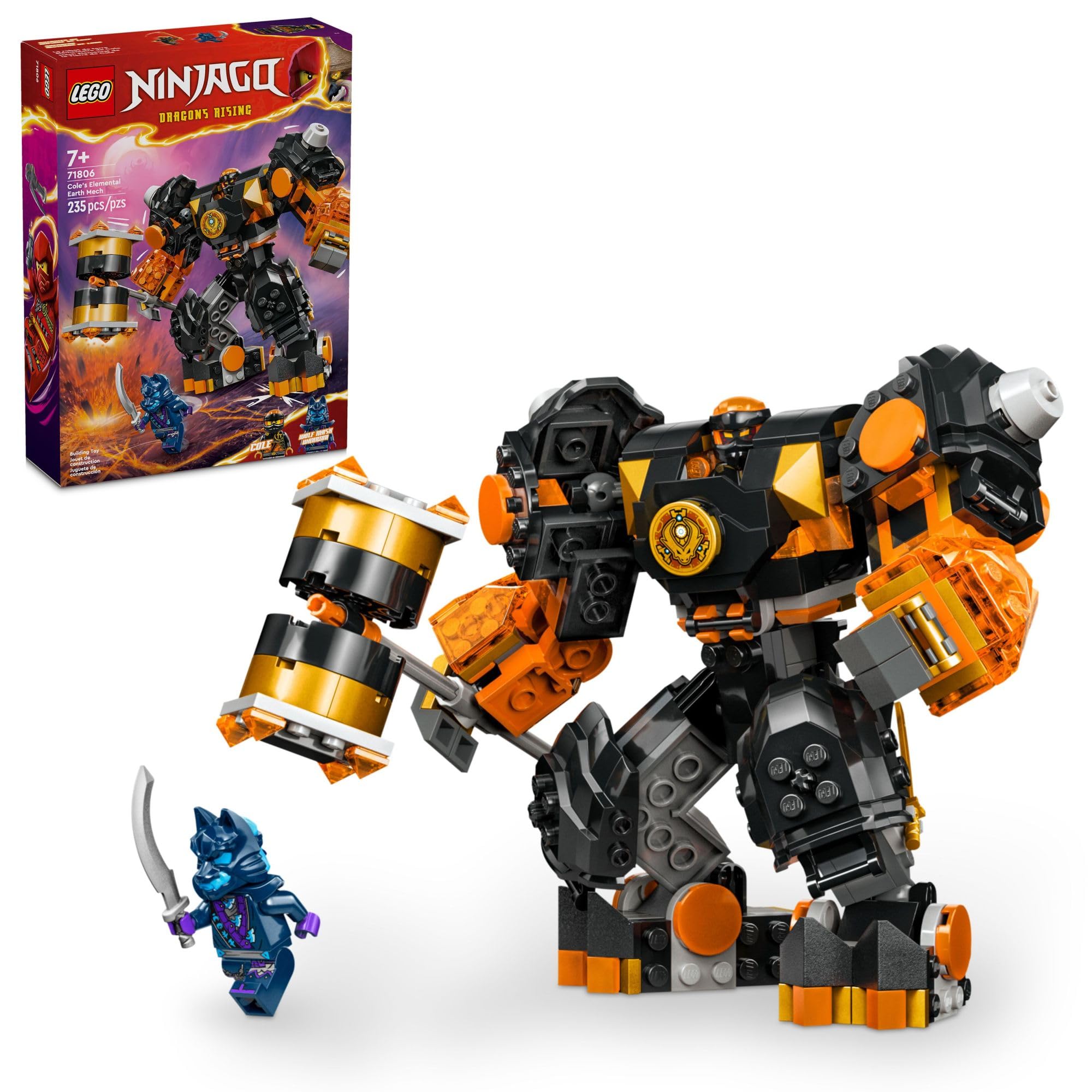 Foto 2 pulgar | Venta Internacional - Figura De Acción De Juguete Lego Ninjago Cole's Elemental Earth Mech