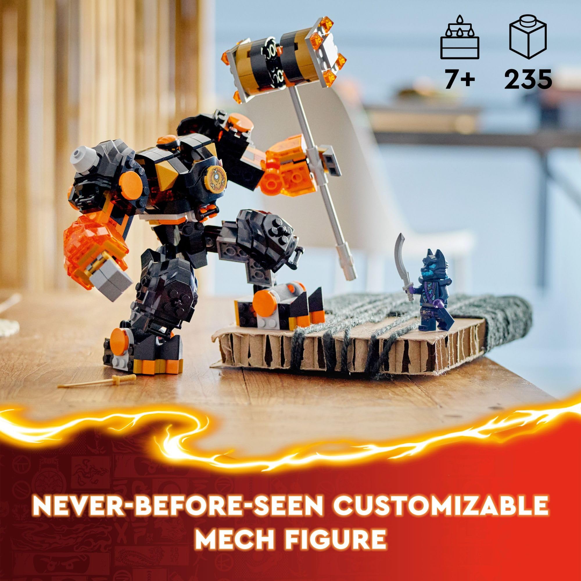 Foto 2 | Venta Internacional - Figura De Acción De Juguete Lego Ninjago Cole's Elemental Earth Mech