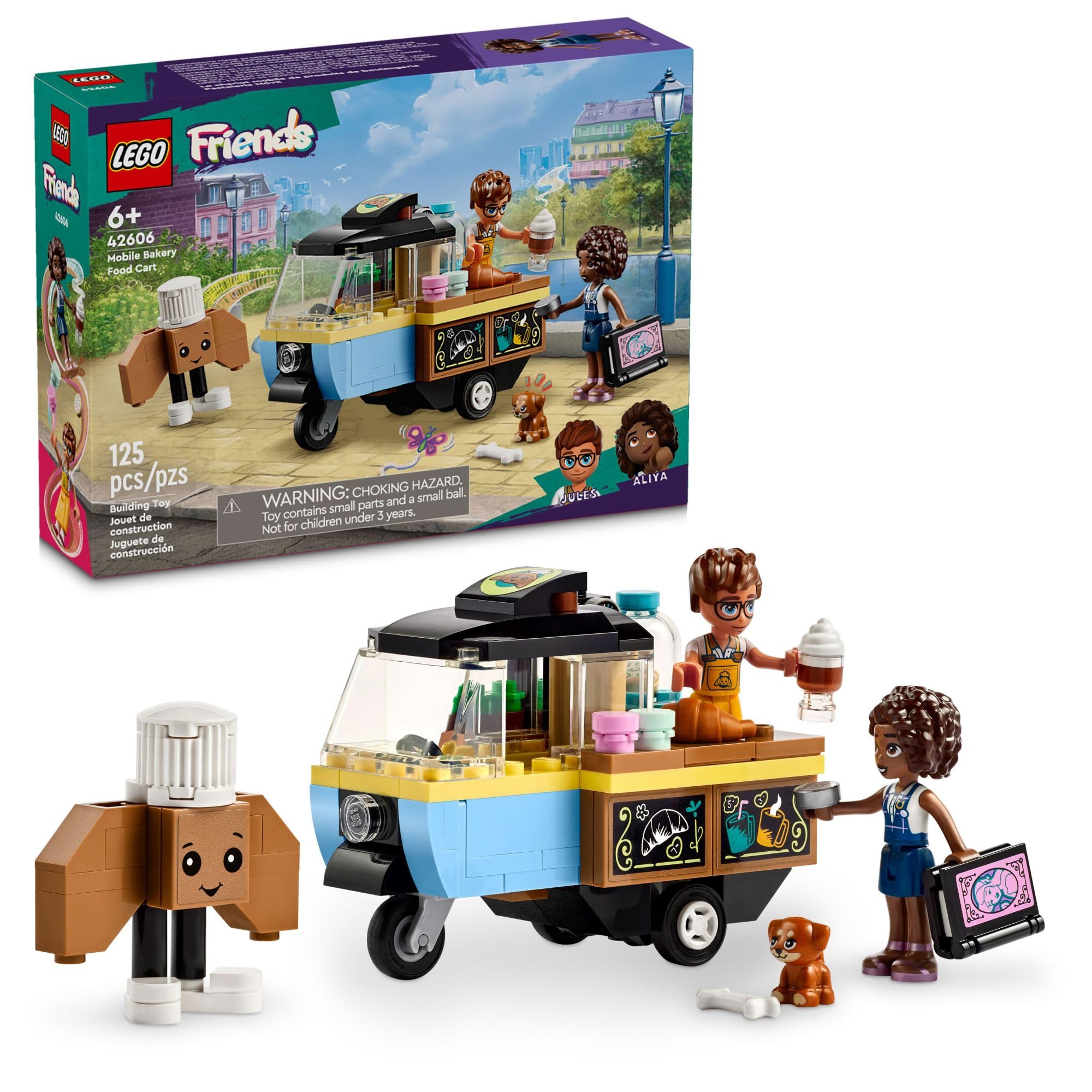 Foto 1 | Venta Internacional - Carrito De Comida Para Panadería Móvil Toy Lego Friends Con Aliya Y Jules