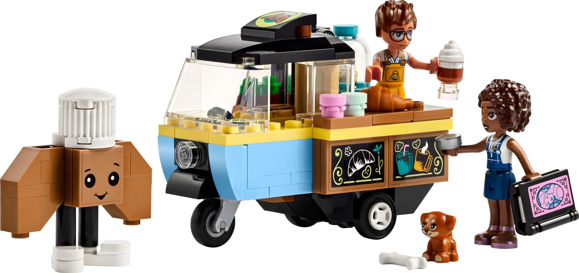 Foto 6 pulgar | Venta Internacional - Carrito De Comida Para Panadería Móvil Toy Lego Friends Con Aliya Y Jules