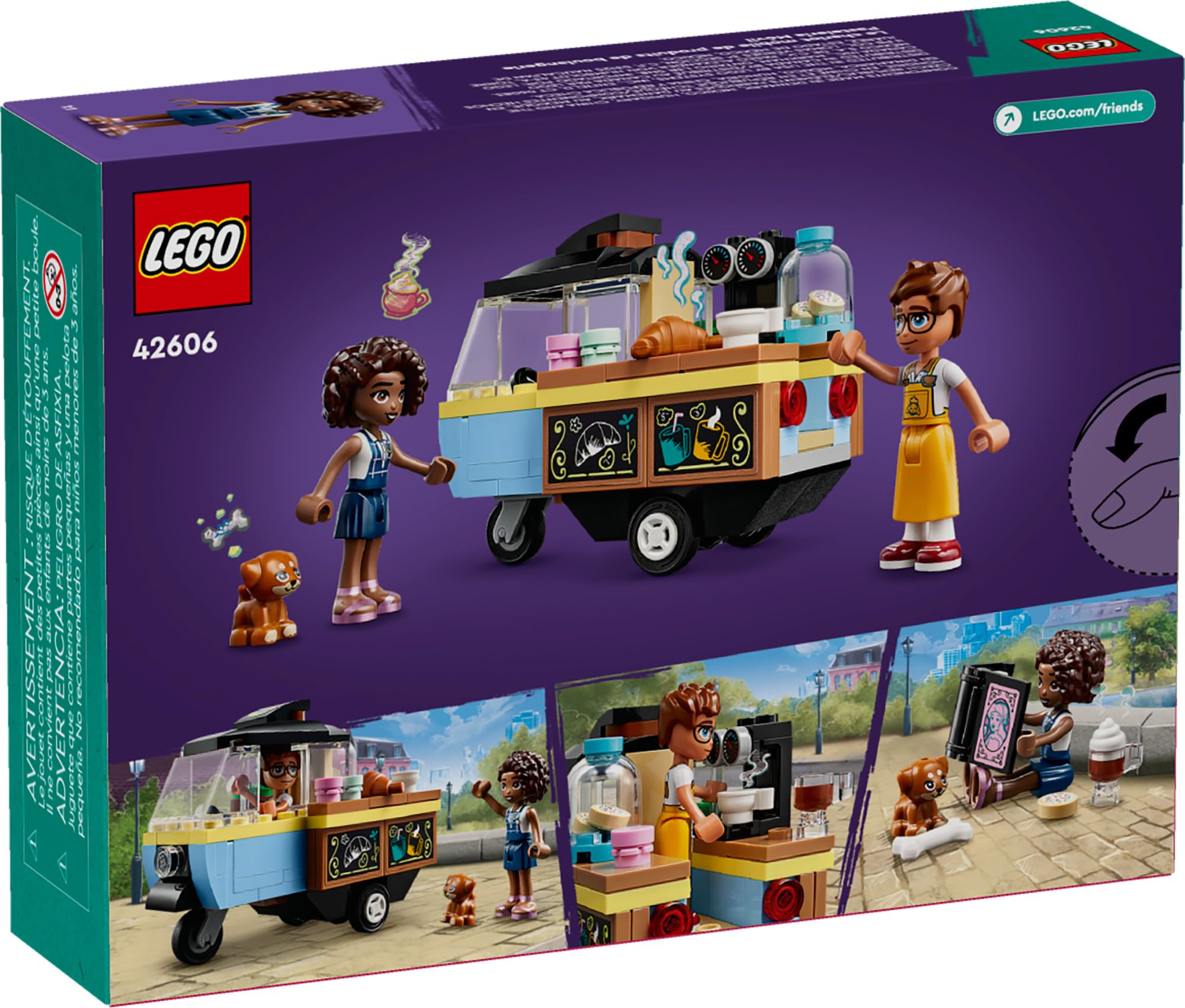 Foto 7 pulgar | Venta Internacional - Carrito De Comida Para Panadería Móvil Toy Lego Friends Con Aliya Y Jules