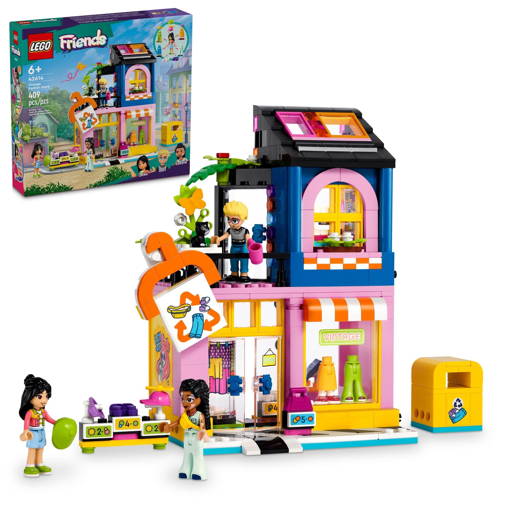 Venta Internacional - Tienda De Moda Vintage De Toy Lego Friends Con 3 Minimuñecas