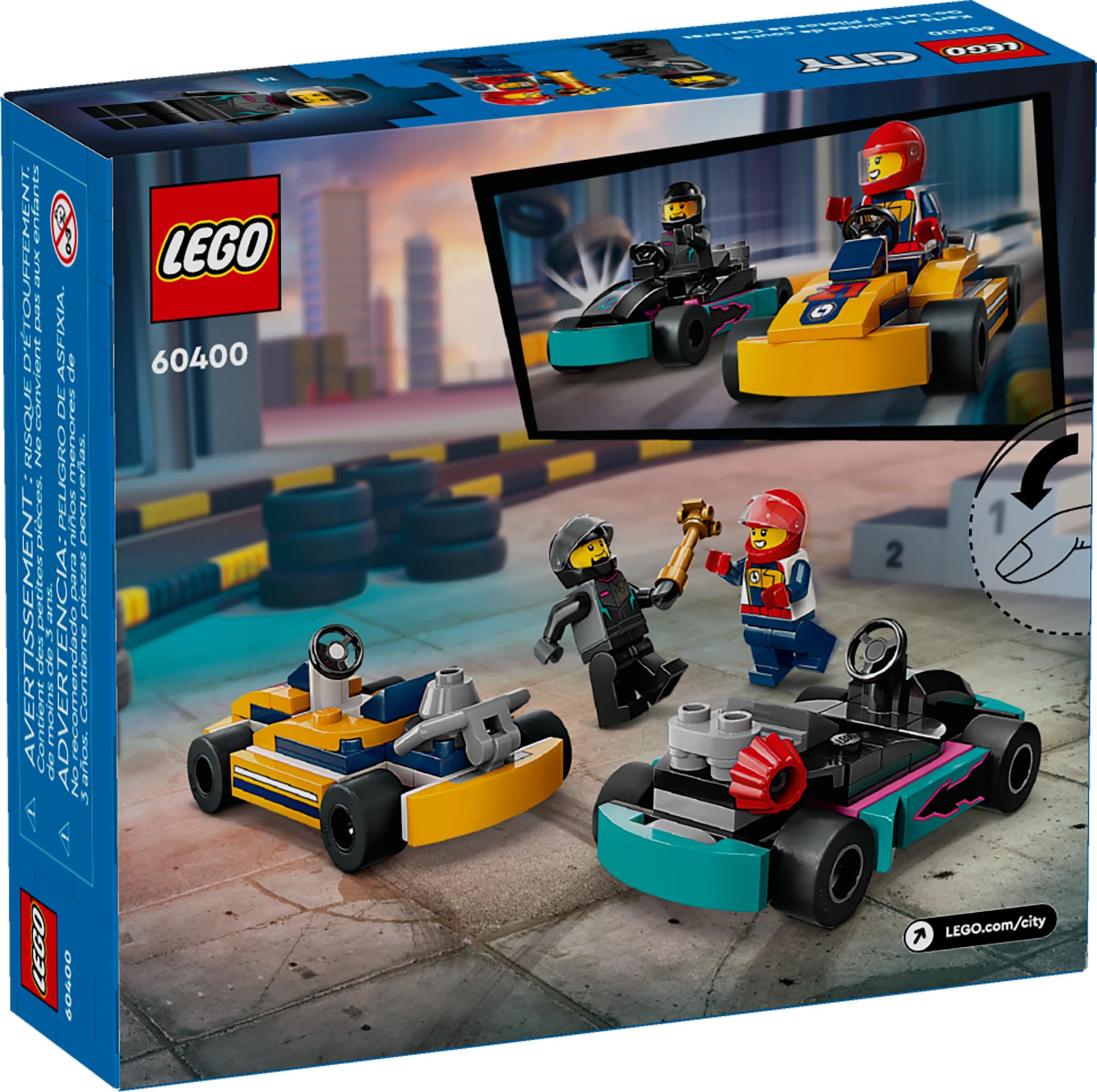 Foto 7 pulgar | Venta Internacional - Set De Juego Lego City Para Karts Y Pilotos De Carreras 60400