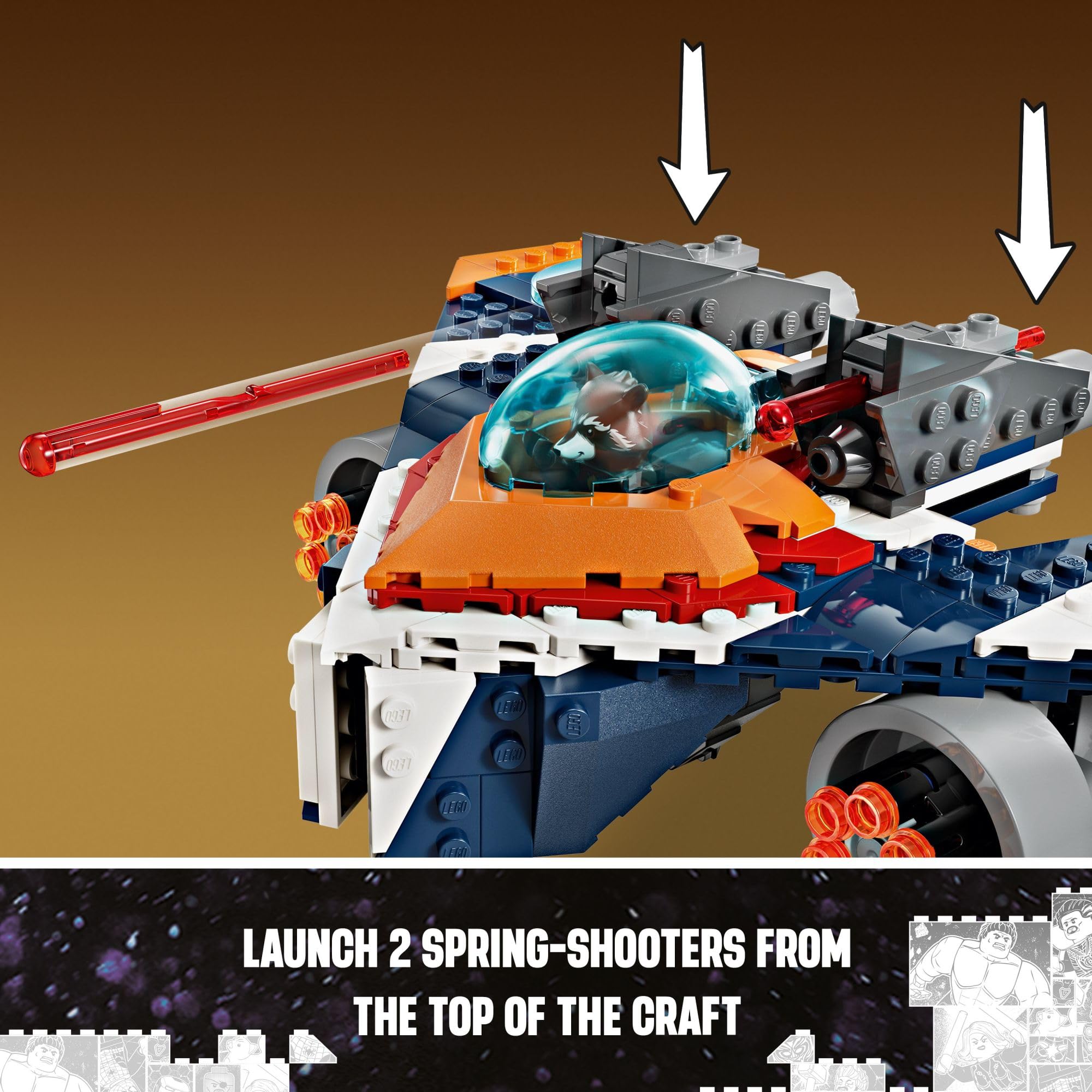 Foto 4 | Venta Internacional - Juguete De Construcción Lego Marvel Rocket's Warbird Vs. Ronan 76278