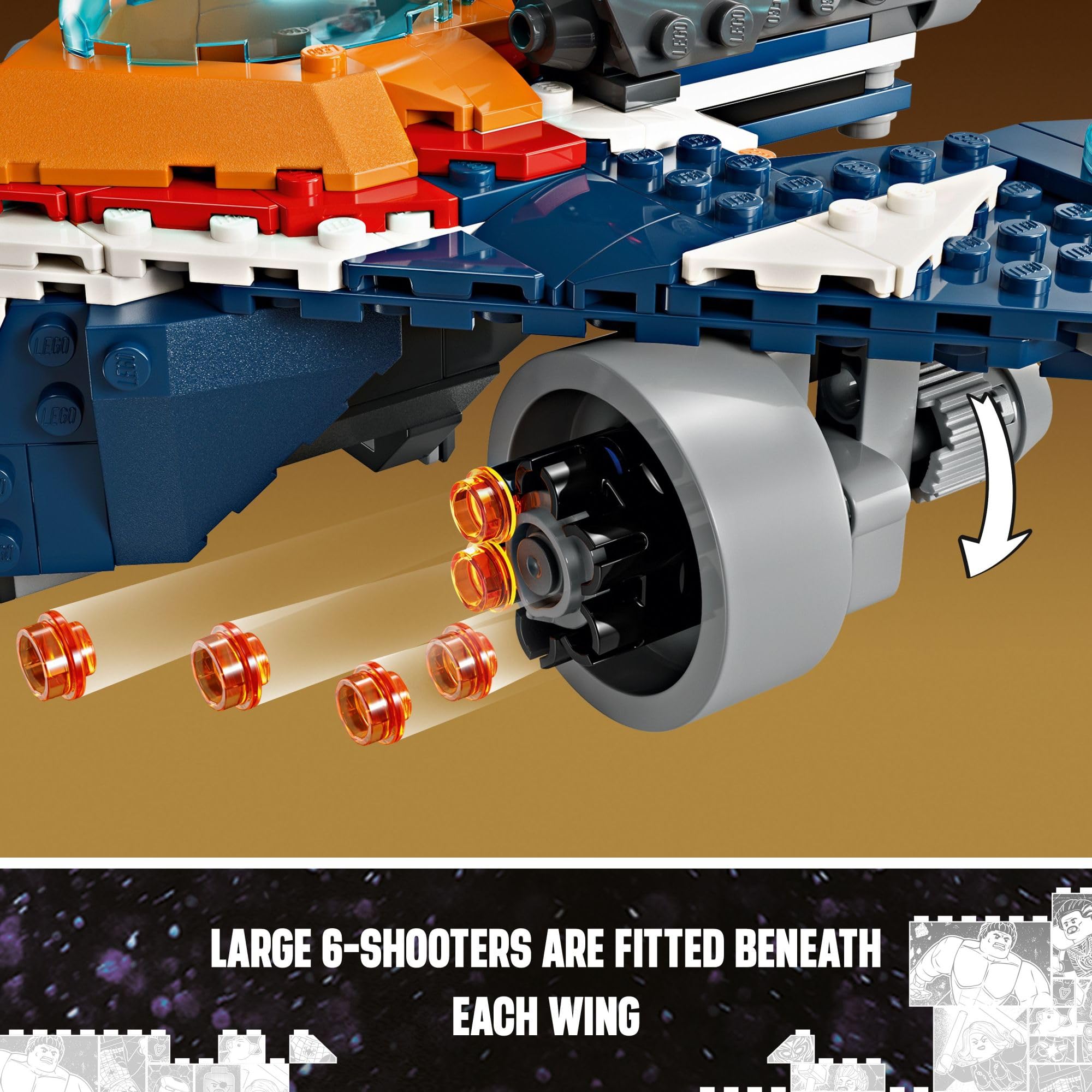 Foto 6 pulgar | Venta Internacional - Juguete De Construcción Lego Marvel Rocket's Warbird Vs. Ronan 76278