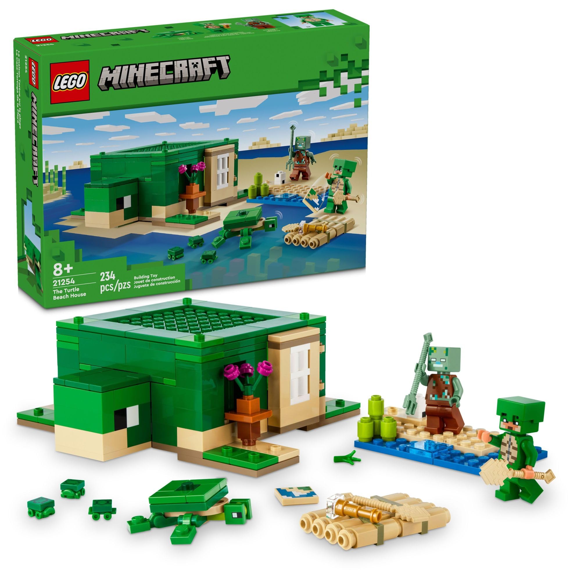 Foto 2 pulgar | Venta Internacional - Juguete De Construcción Lego Minecraft The Turtle Beach House