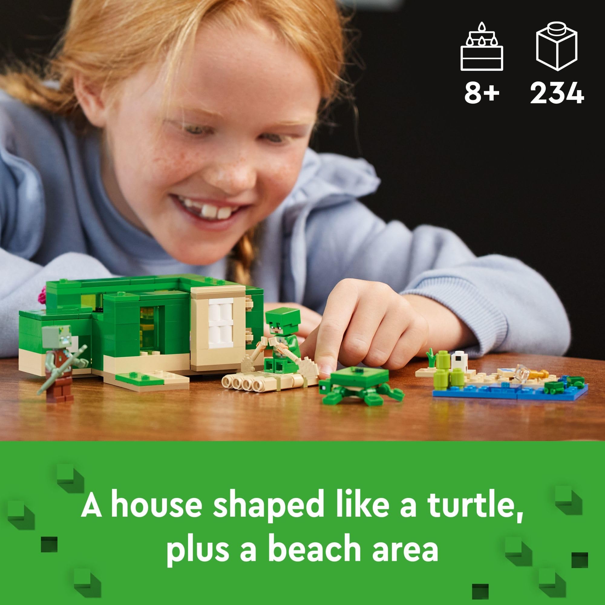 Foto 3 pulgar | Venta Internacional - Juguete De Construcción Lego Minecraft The Turtle Beach House