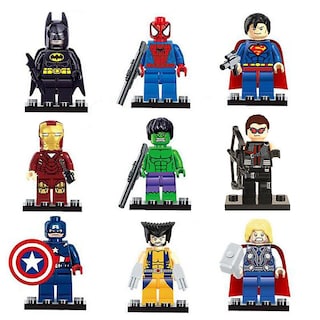 Foto 1 | Venta Internacional - Minifiguras Marvel Avengers Superheroes Comics, 9 Piezas