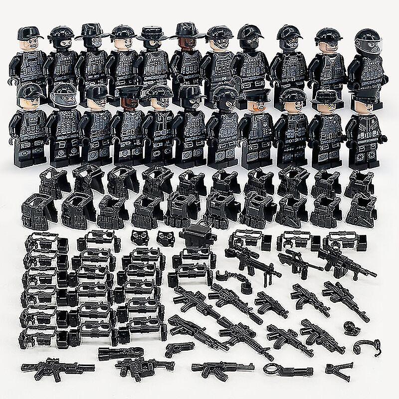 Foto 2 pulgar | Venta Internacional - Set De Minifiguras De Juguete, 22 Unidades, De Swat Police, Color Negro, Para Niños Mayores De