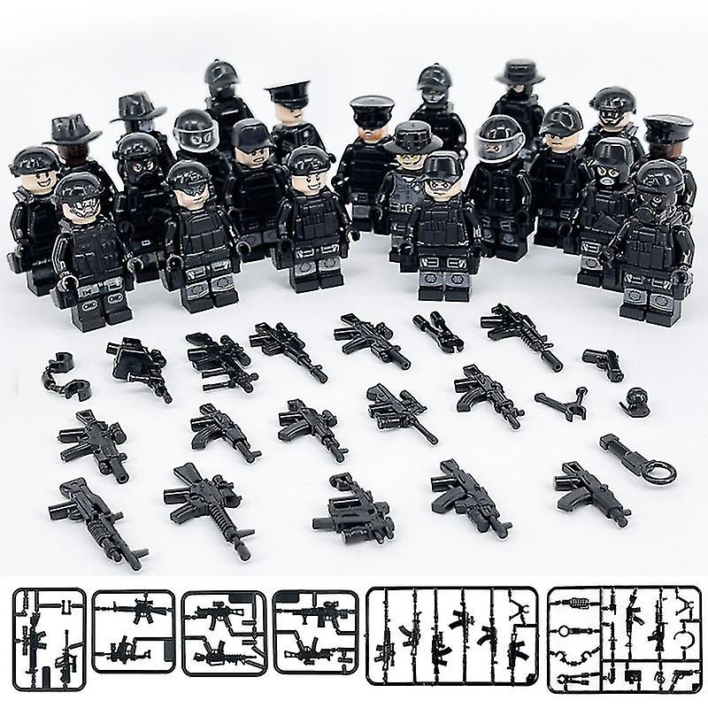 Foto 3 pulgar | Venta Internacional - Set De Minifiguras De Juguete, 22 Unidades, De Swat Police, Color Negro, Para Niños Mayores De