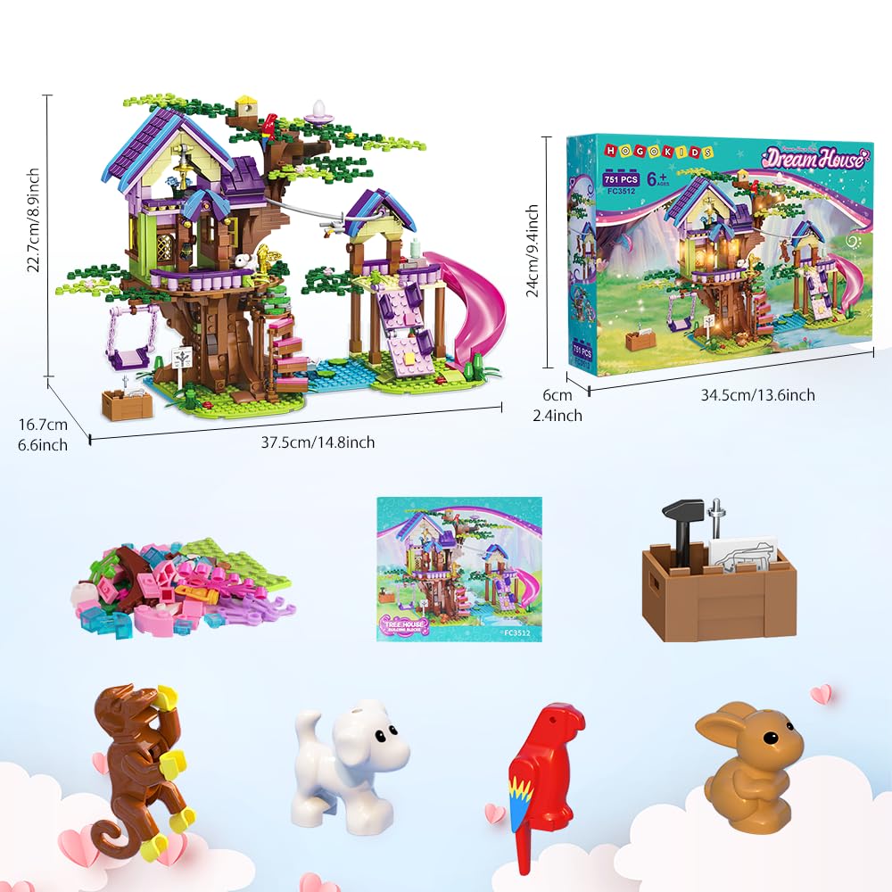Foto 7 pulgar | Venta Internacional - Juguete Para Construir Casas En Un Árbol Hogokids Con Luz Led, 751 Unidades