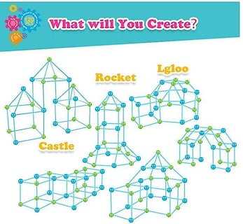 Foto 5 | Venta Internacional - Kit De Construcción Construction Fort Para Niños, 85 Piezas, Ultimate Con Ge