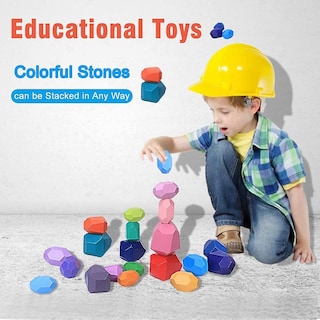 Foto 1 | Venta Internacional - Juego De Juguetes Educativos De Madera Apilables Y Piedras De Equilibrio