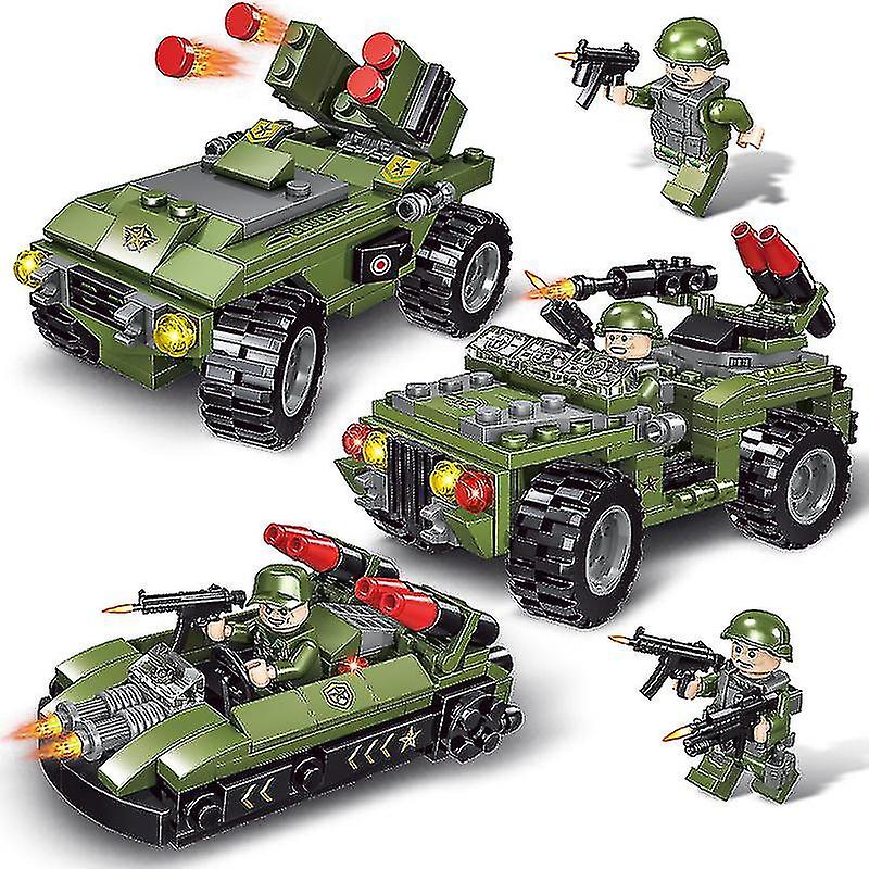Foto 3 pulgar | Venta Internacional - Set De Juguetes De Construcción Set De Juego Para Vehículos Cisterna De Transporte Militar