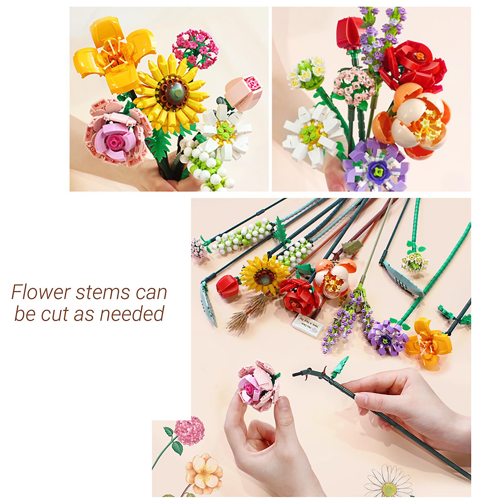 Foto 4 | Venta Internacional - Juguete Educativo Romántico Building Blocks Flower Para Mayores De 6 Años