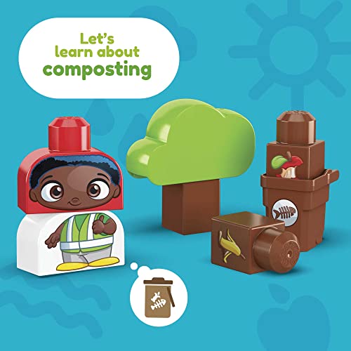 Foto 4 | Venta Internacional - Juguete Verde Building Blocks Mega Bloks Fisher Price Para Niños Pequeños