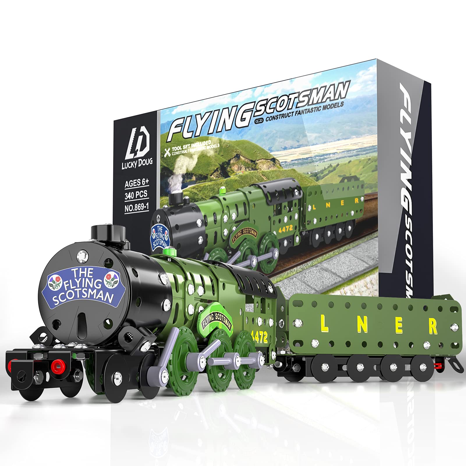 Foto 8 pulgar | Venta Internacional - Set De Maquetas De Tren Lucky Doug Retro Stem 340 Piezas Para Niños De 8 A 12 Años